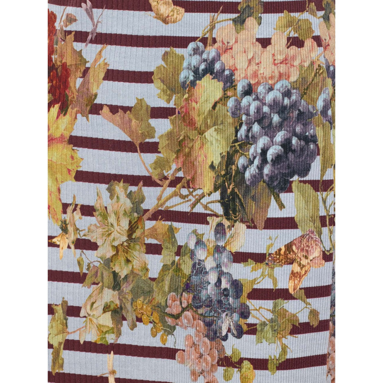 Jean Paul Gaultier Women Mariniere Grape Printed Long Dress JEAN PAUL GAULTIER
