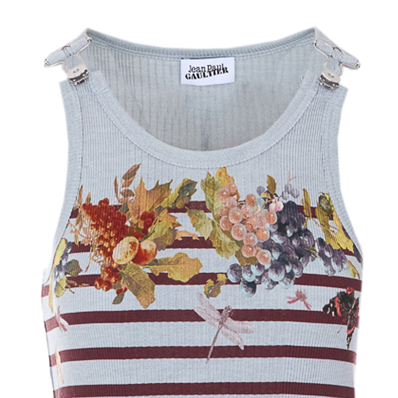 Jean Paul Gaultier Women Mariniere Grape Printed Long Dress JEAN PAUL GAULTIER