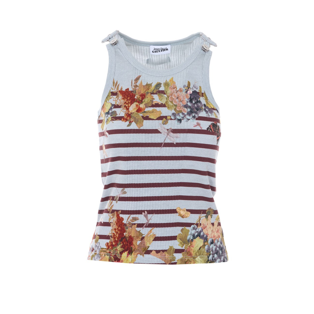 Jean Paul Gaultier Women Mariniere Grape Printed Tank Top JEAN PAUL GAULTIER