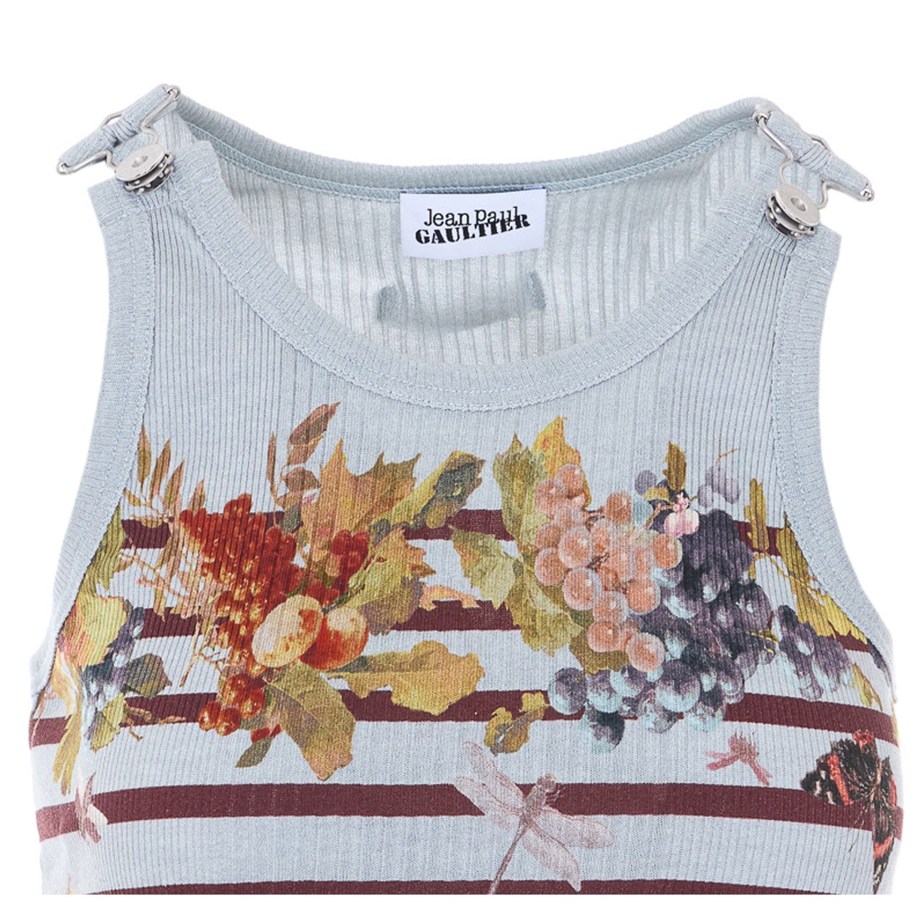 Jean Paul Gaultier Women Mariniere Grape Printed Tank Top JEAN PAUL GAULTIER