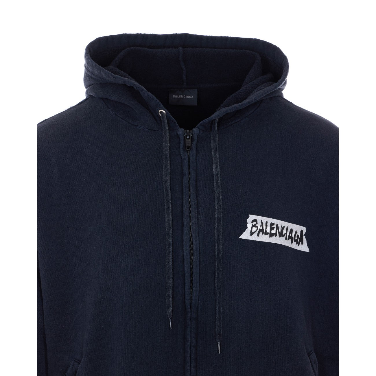 Balenciaga Men Masking Tape Oversized Hoodie BALENCIAGA