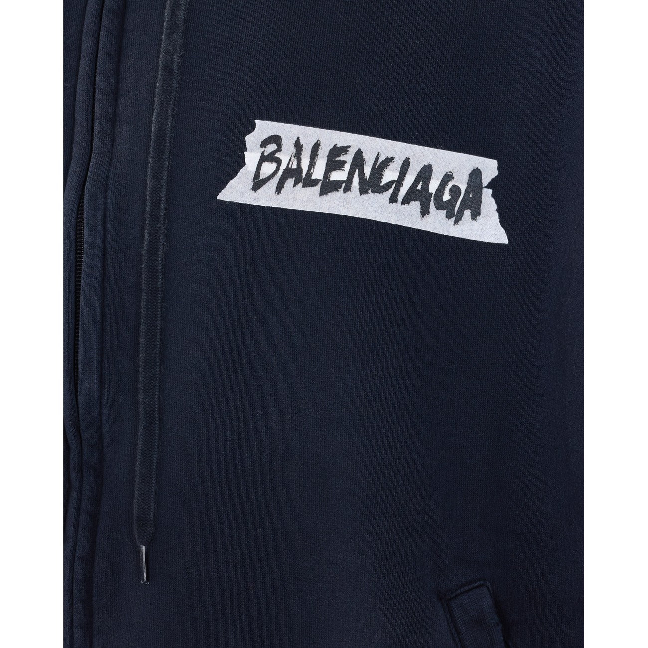 Balenciaga Men Masking Tape Oversized Hoodie BALENCIAGA