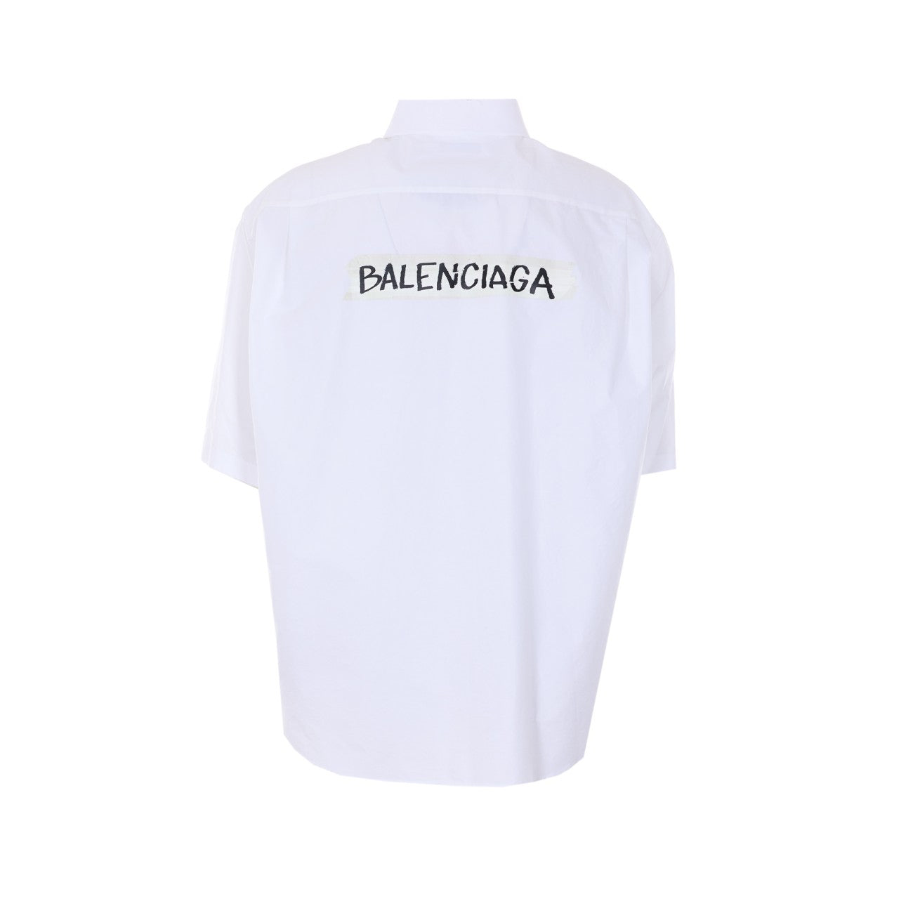 Balenciaga Men Masking Tape Print Shirt