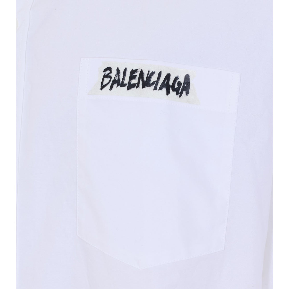 Balenciaga Men Masking Tape Print Shirt BALENCIAGA