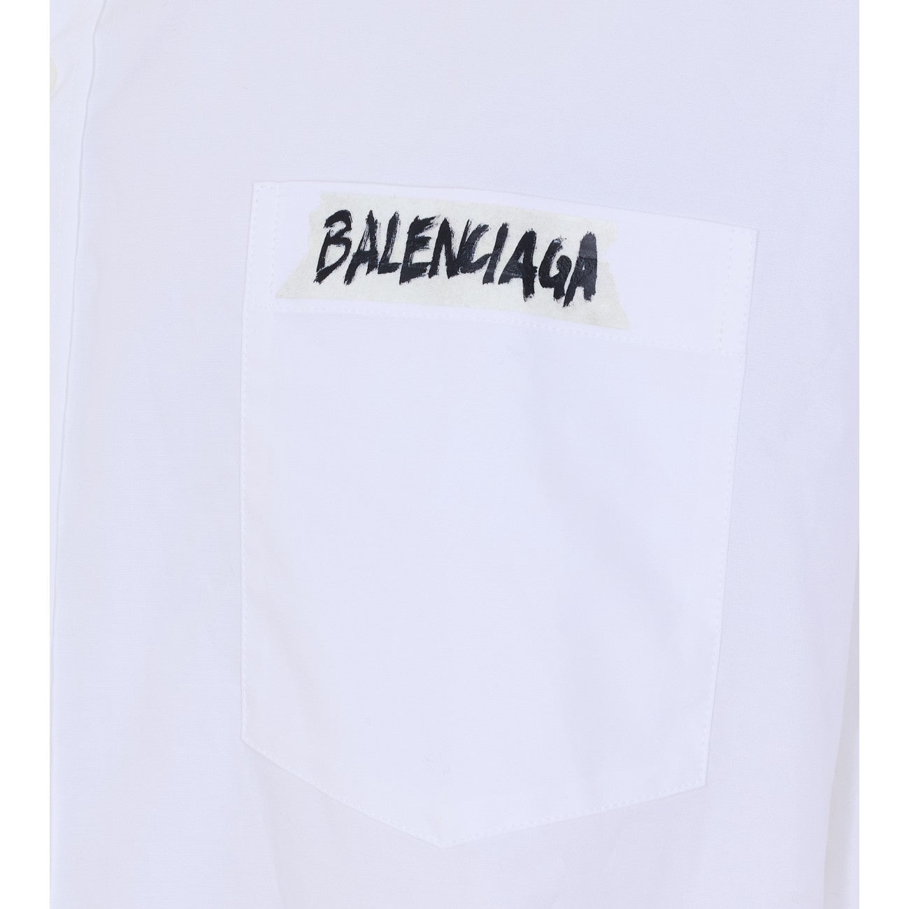 Balenciaga Men Masking Tape Print Shirt