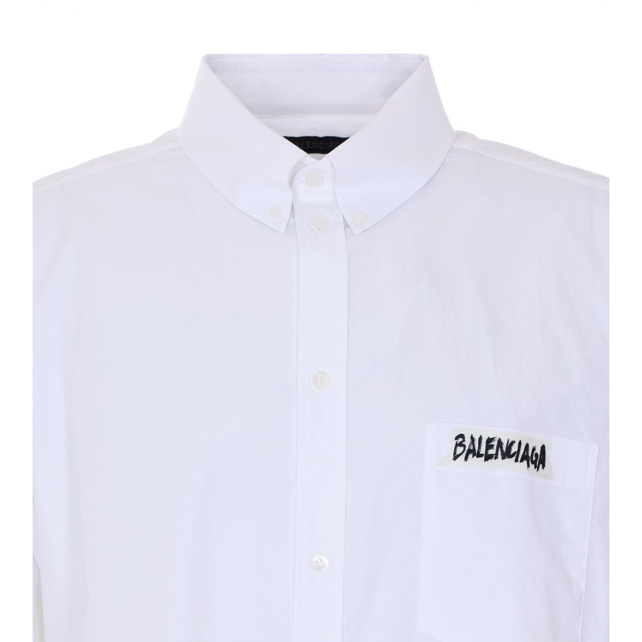 Balenciaga Men Masking Tape Print Shirt