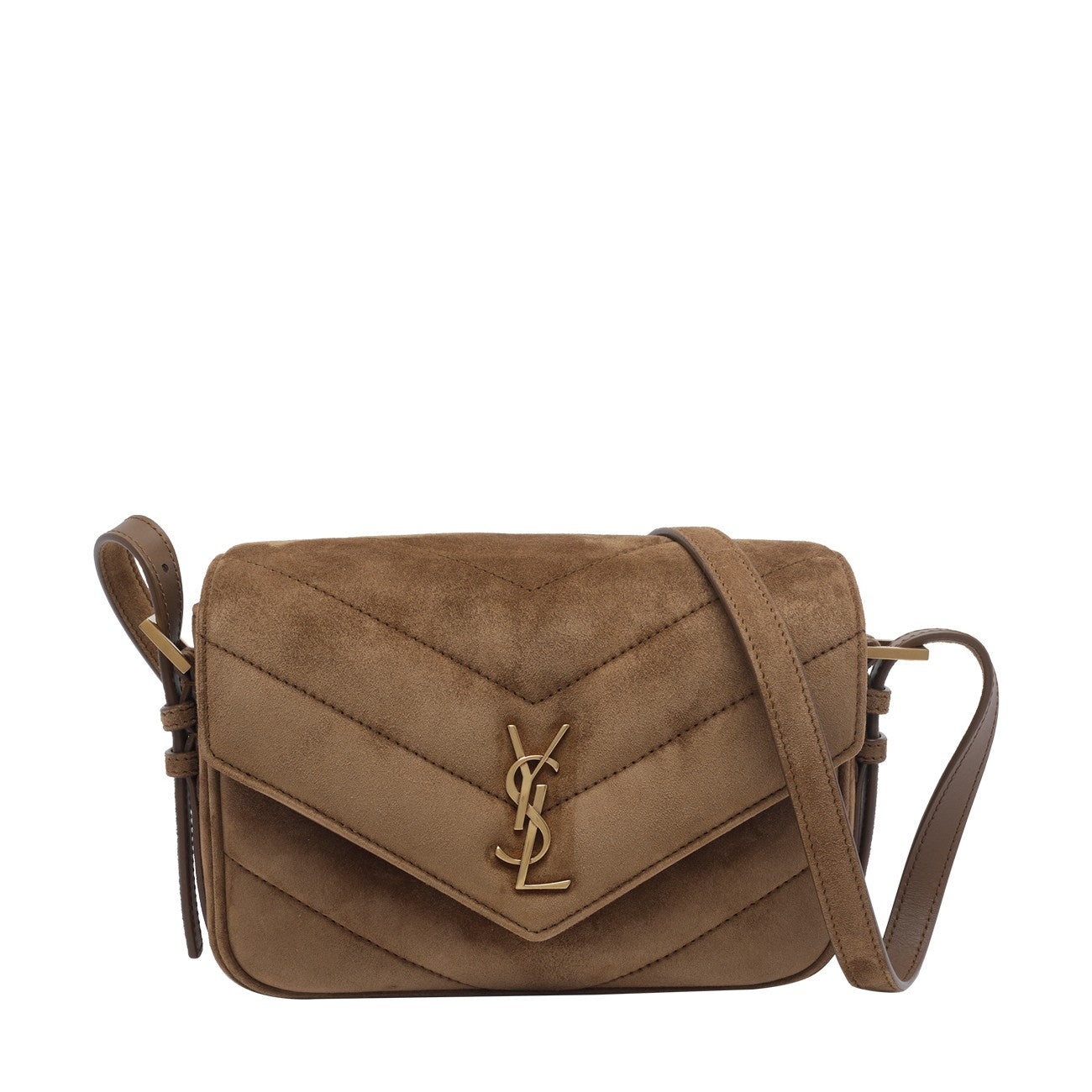 Saint Laurent Women Matelasse' Suede Loulou Toy Crossbody Bag SAINT LAURENT