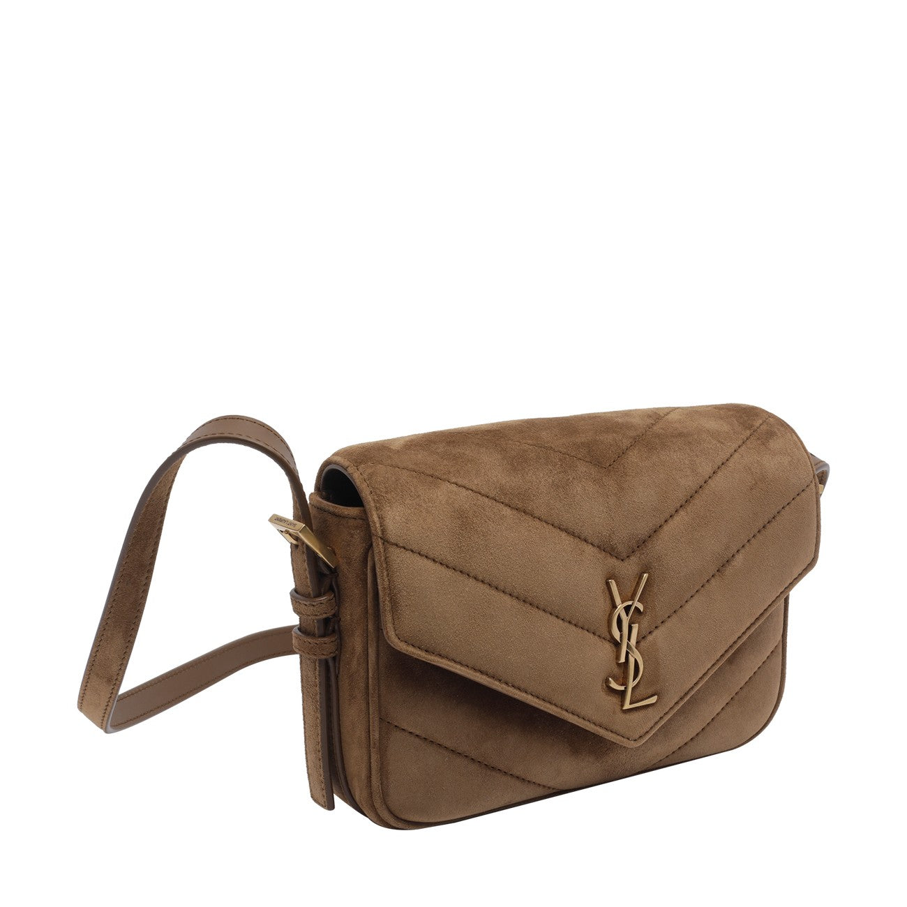 Saint Laurent Women Matelasse' Suede Loulou Toy Crossbody Bag SAINT LAURENT