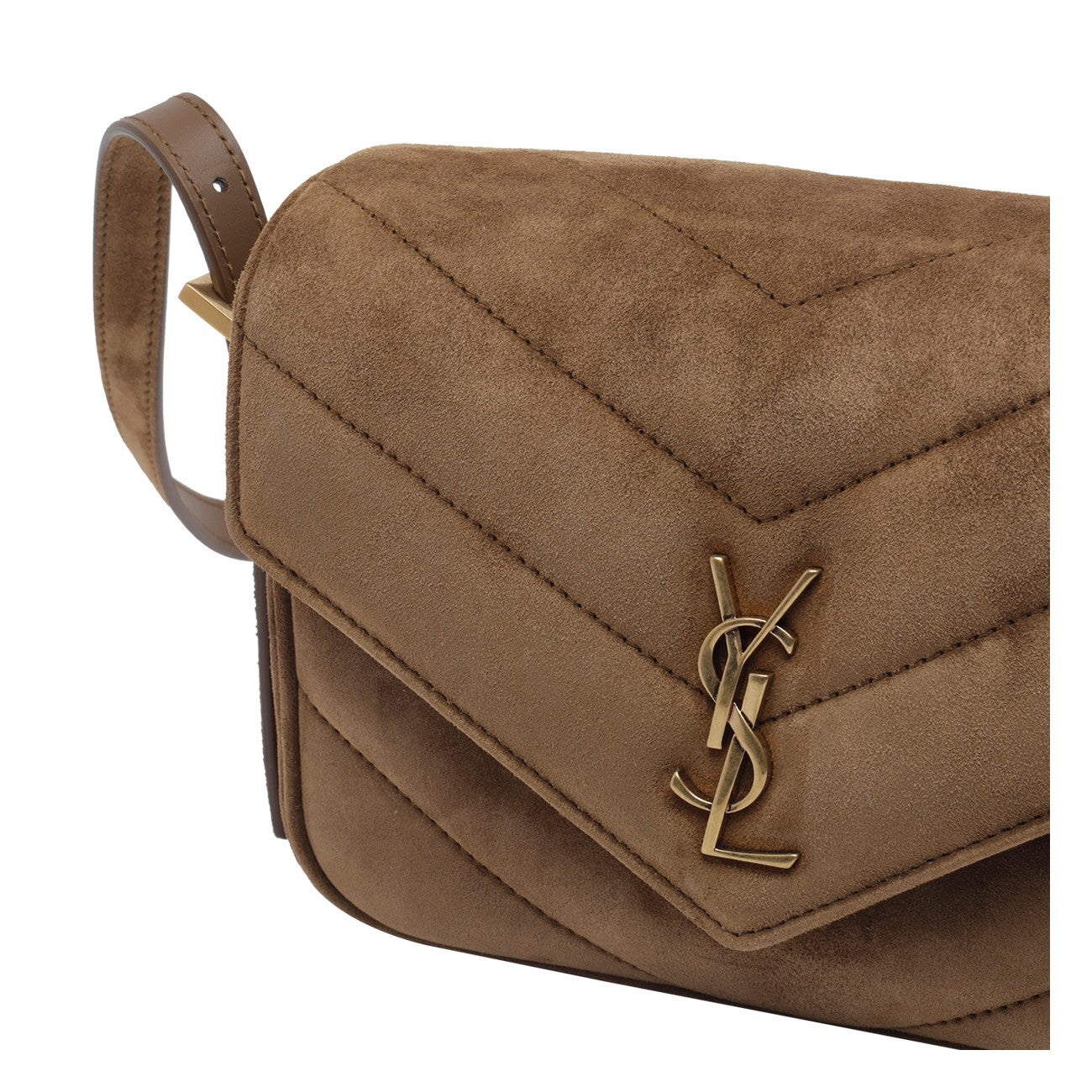 Saint Laurent Women Matelasse' Suede Loulou Toy Crossbody Bag SAINT LAURENT