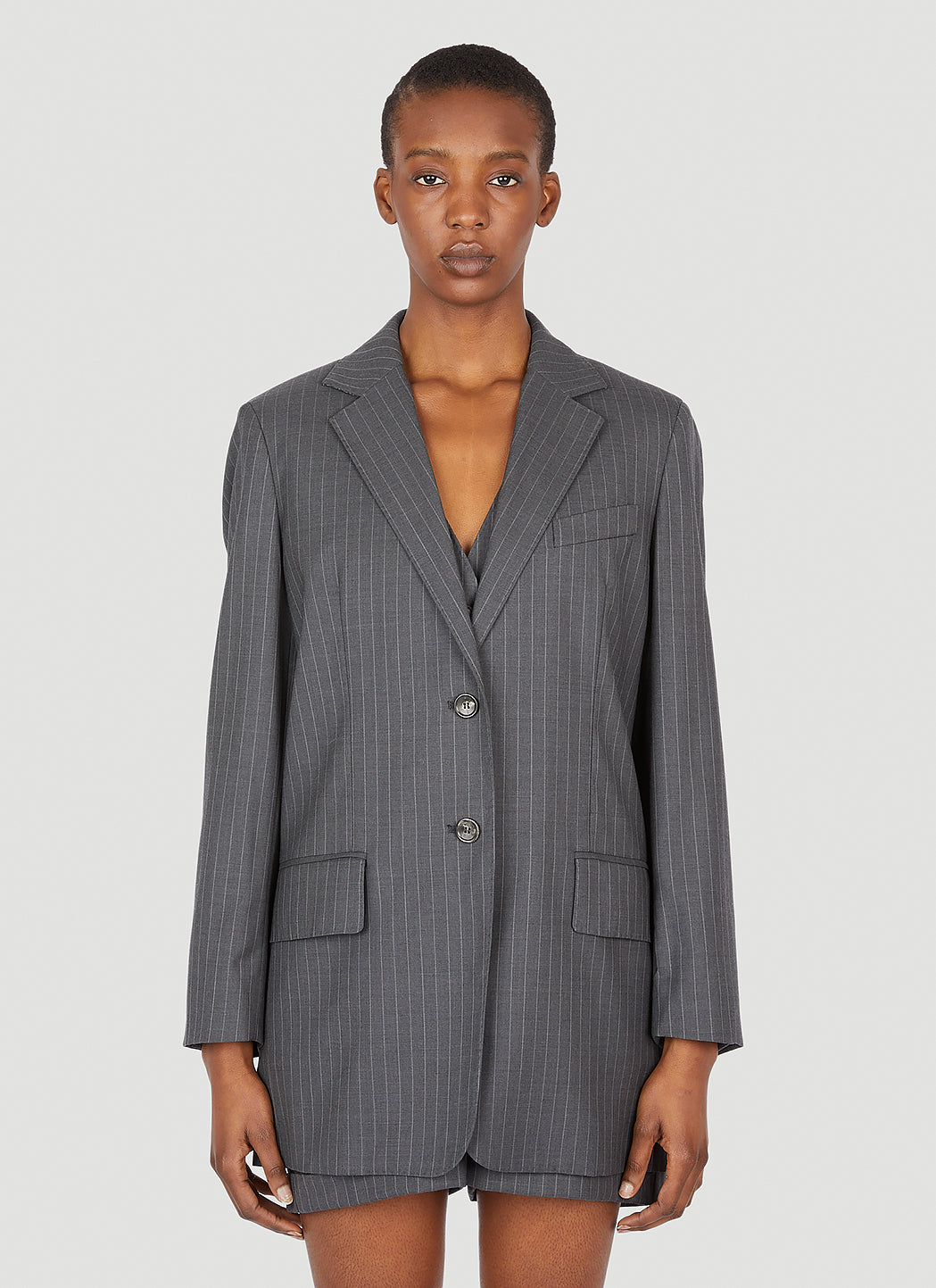 Max Mara Women Pinstriped Wool Blazer MAX MARA