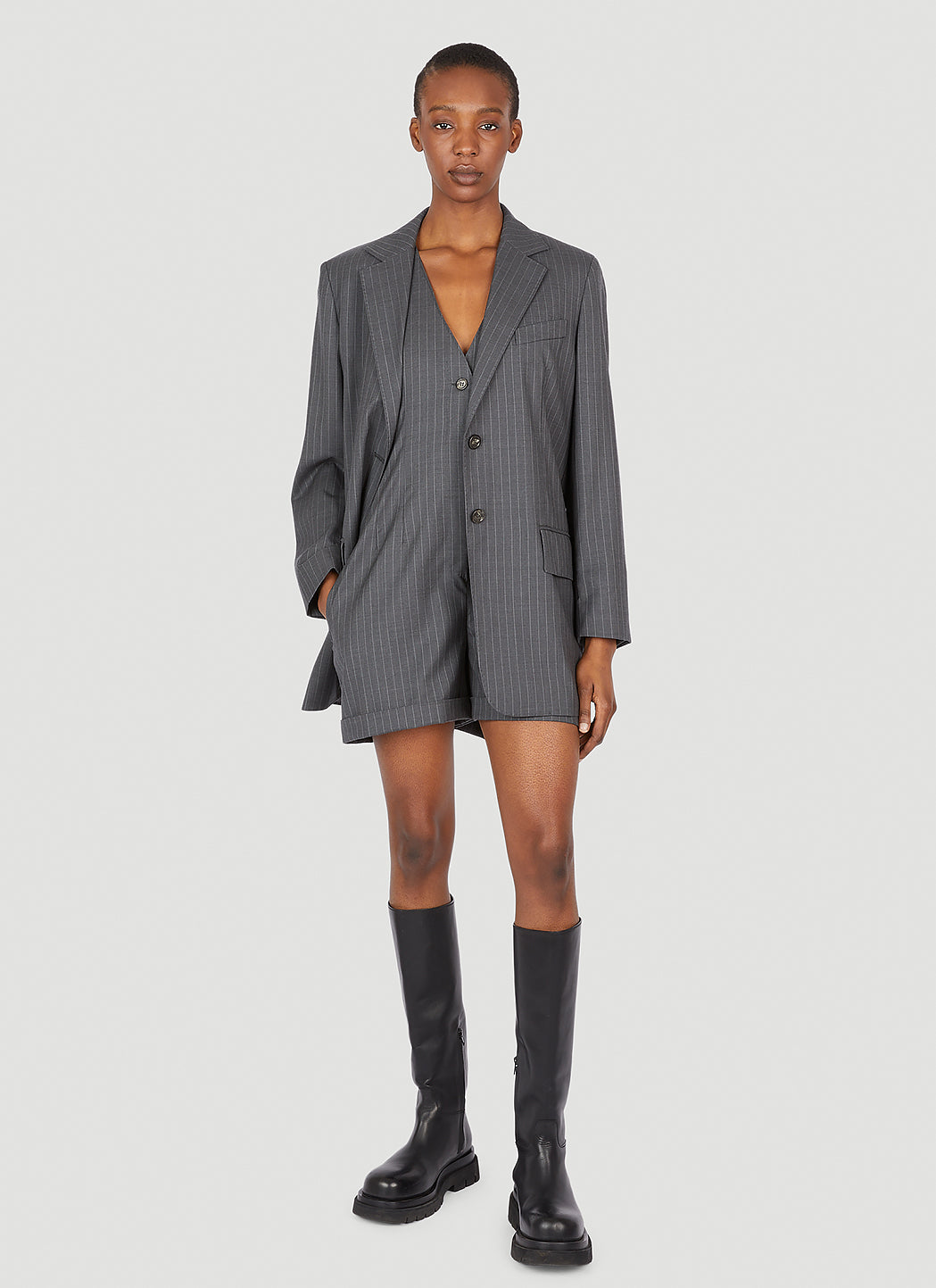 Max Mara Women Pinstriped Wool Blazer MAX MARA