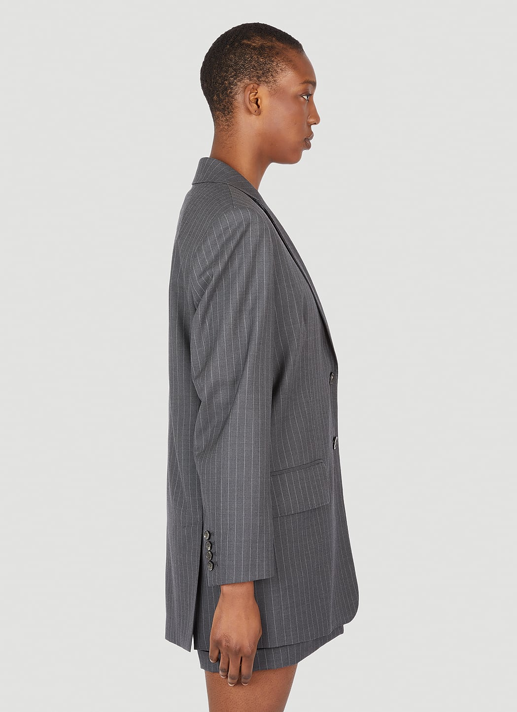 Max Mara Women Pinstriped Wool Blazer MAX MARA