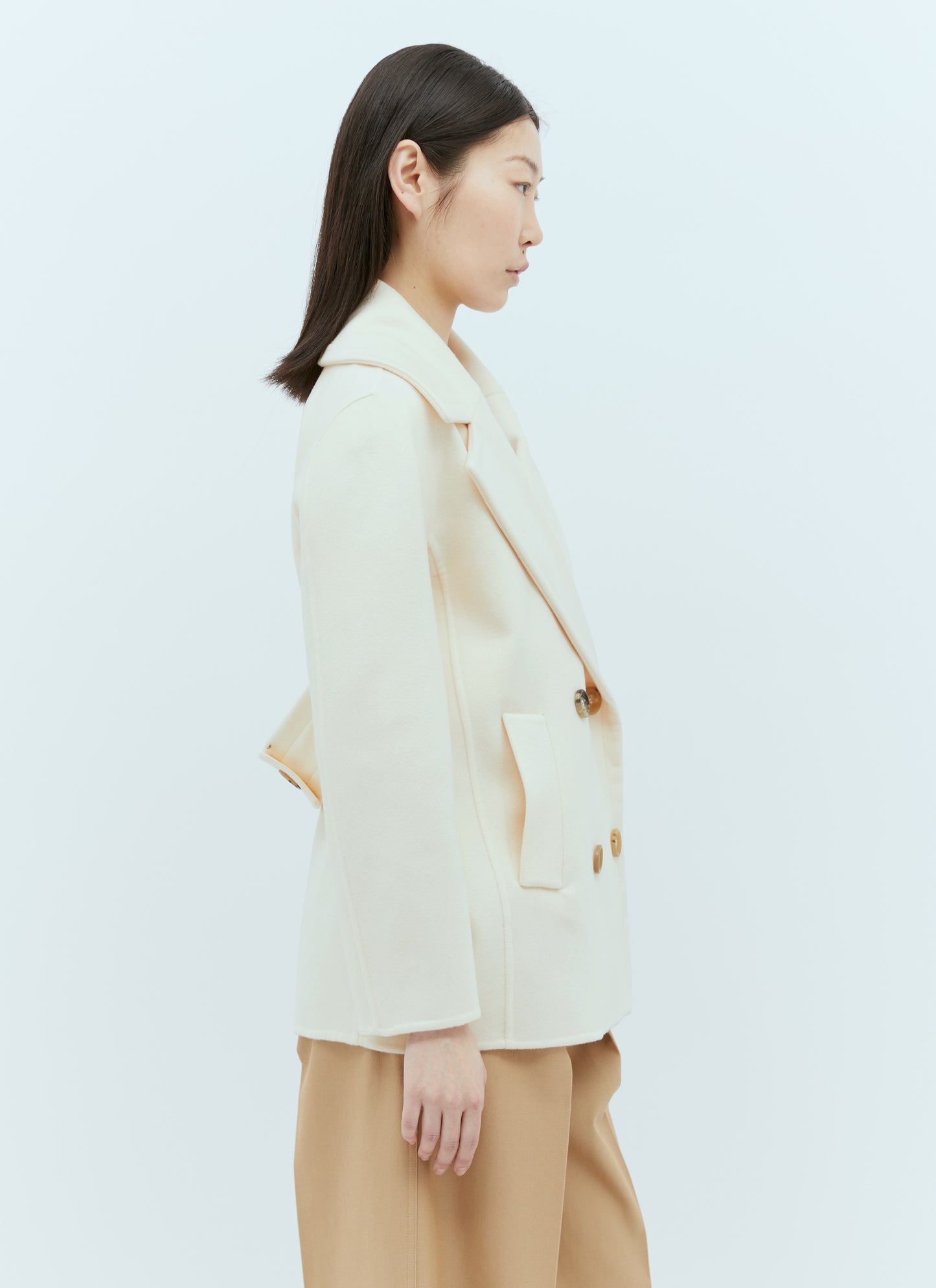 Max Mara Women Wool And Cashmere Pea Coat MAX MARA