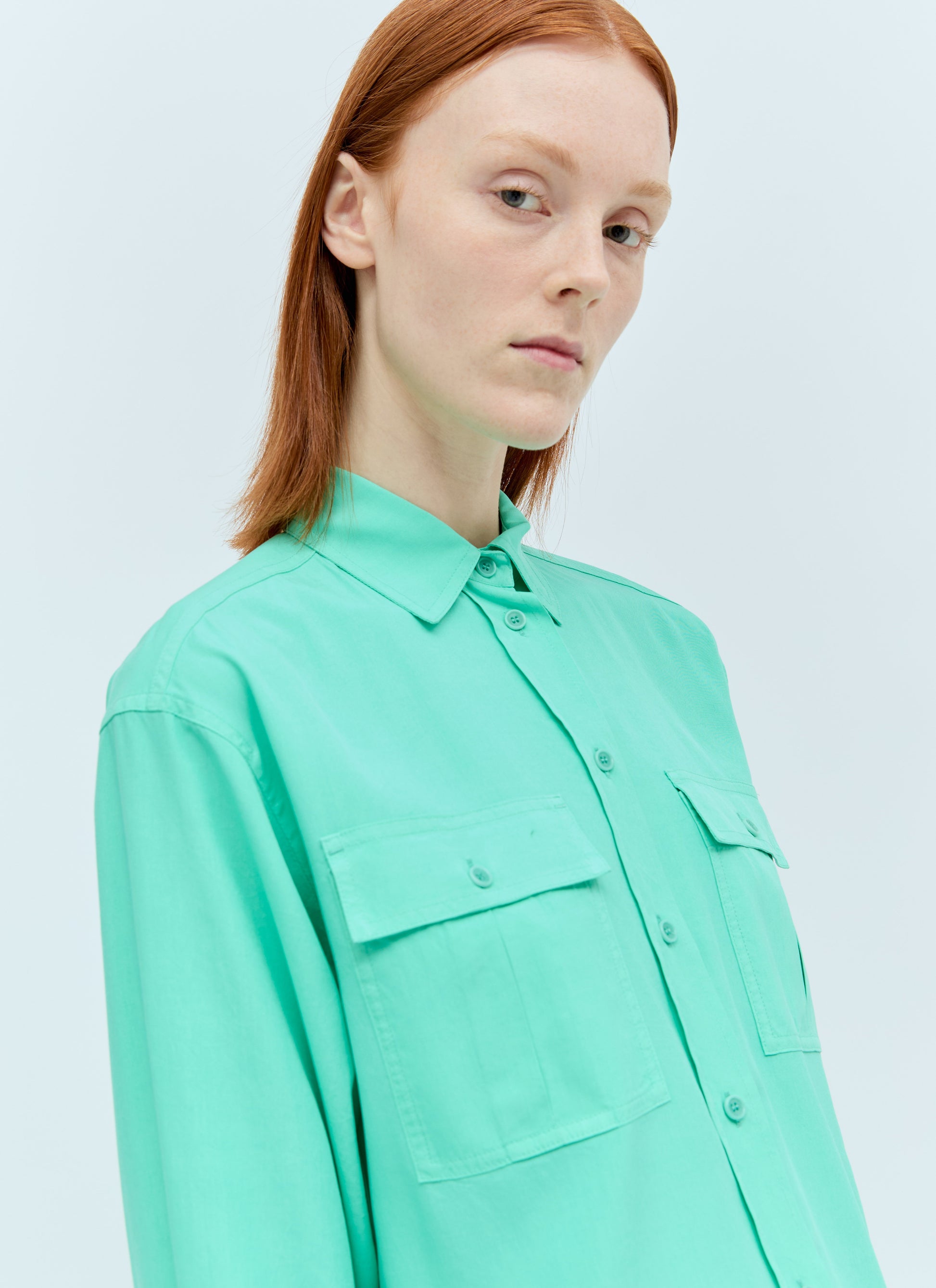 Max Mara Women Flap Pockets Silk Shirt MAX MARA