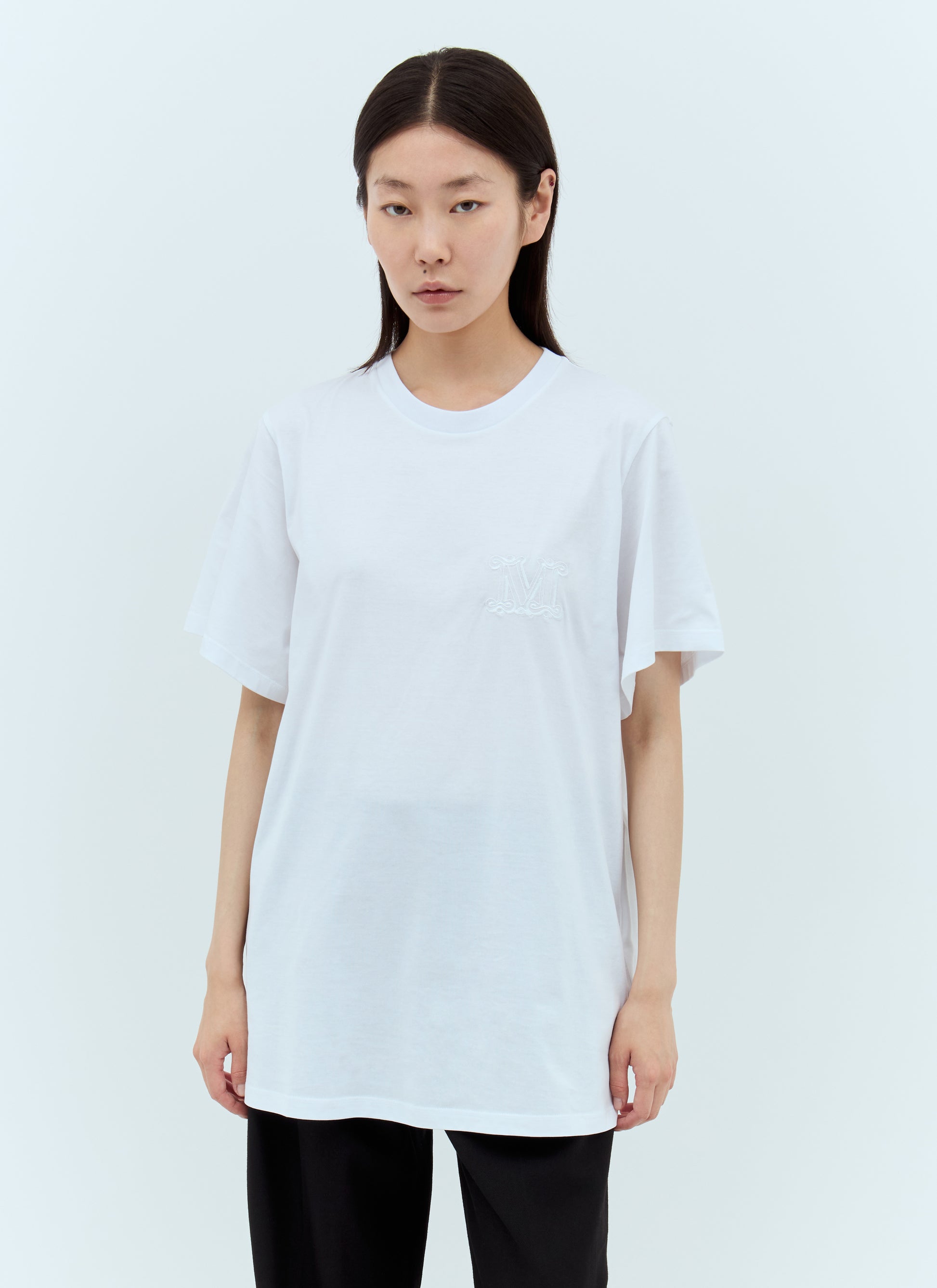 Max Mara Women Logo Embroidery T-Shirt MAX MARA