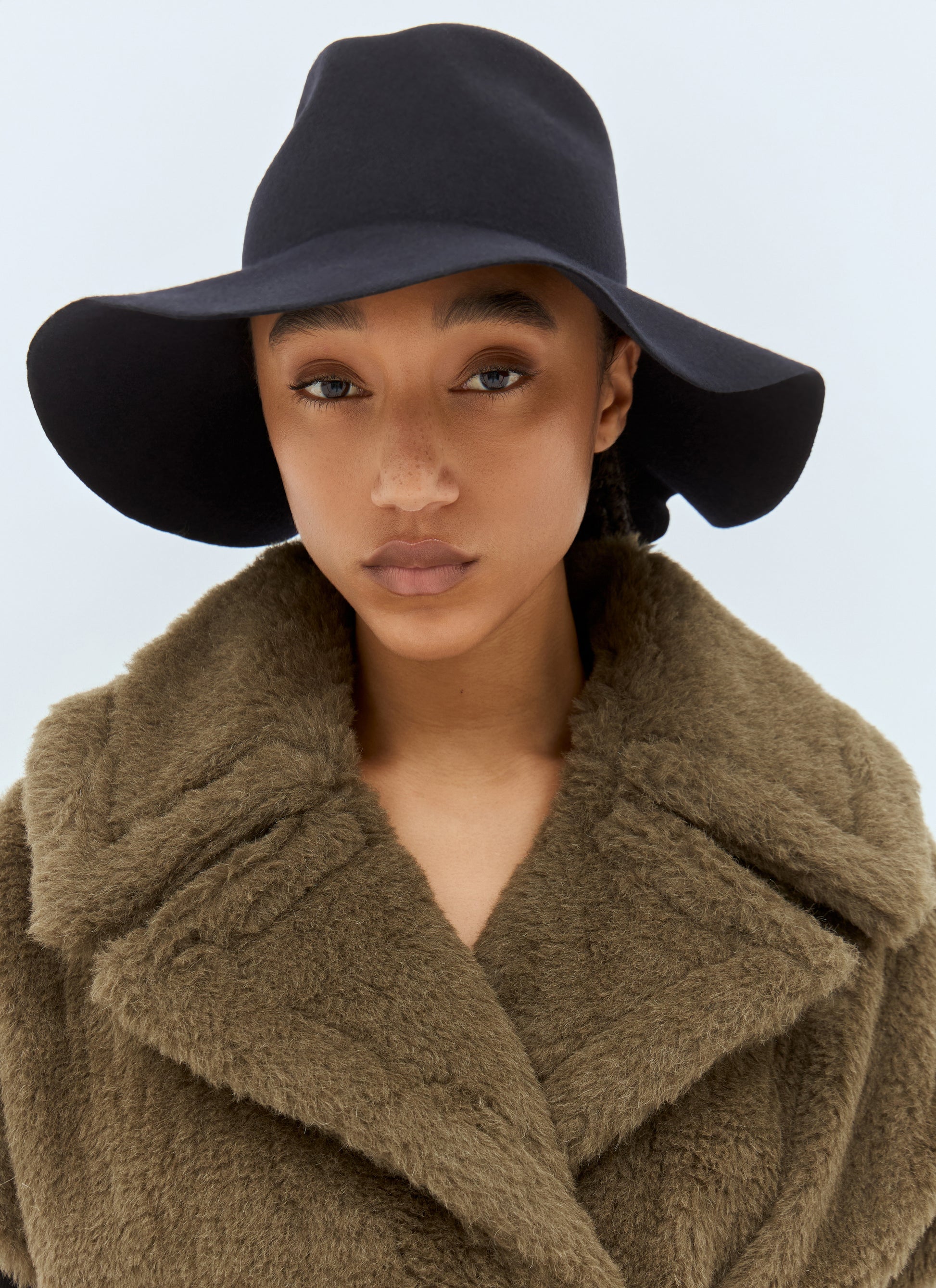 Max Mara Women Felt Wool Wide Brim Hat MAX MARA