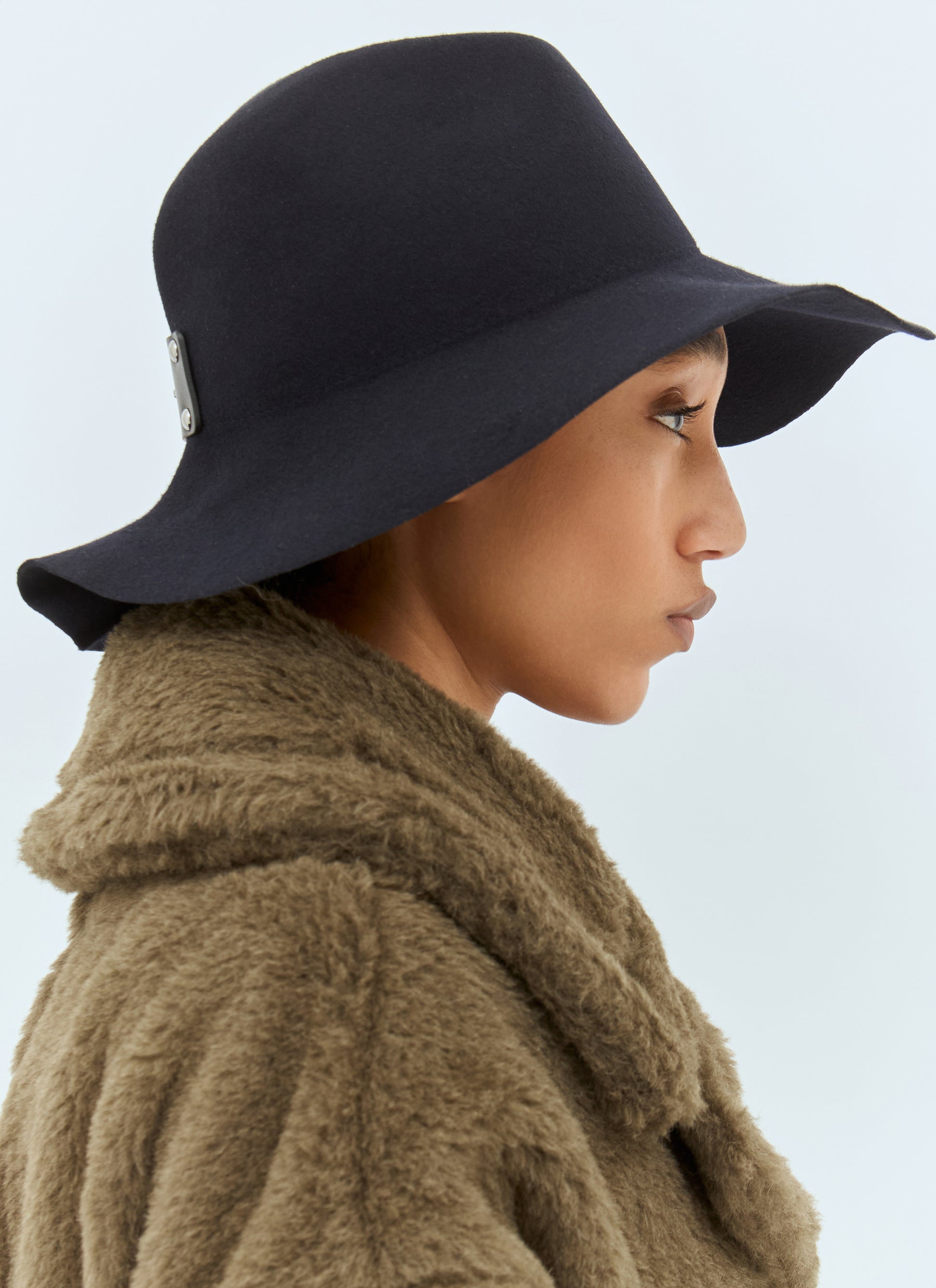Max Mara Women Felt Wool Wide Brim Hat MAX MARA