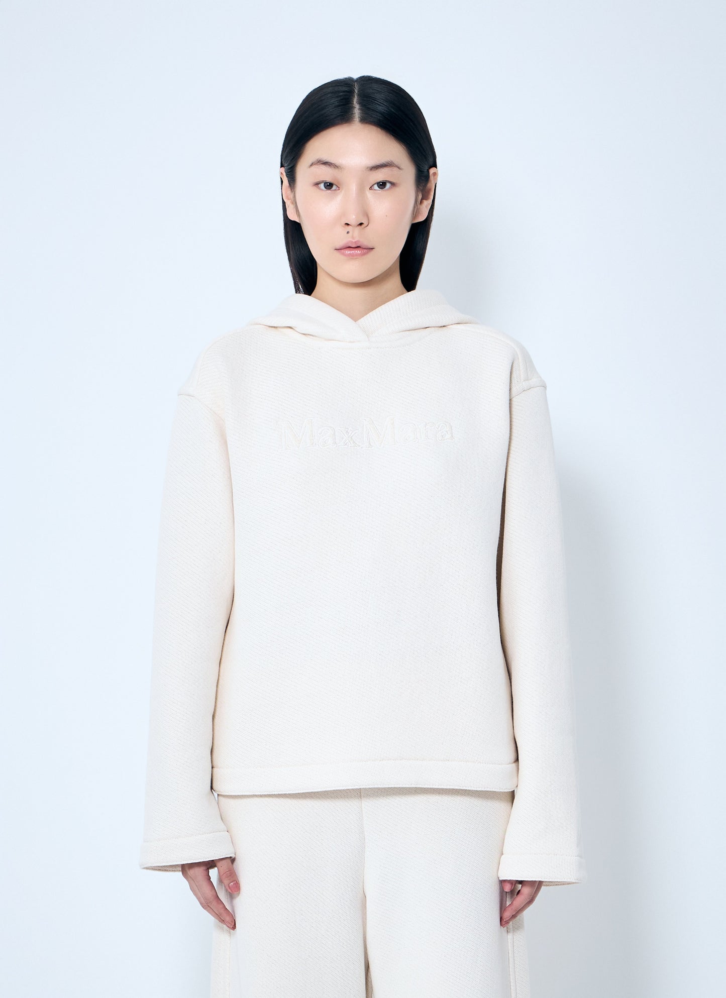 Max Mara Women Logo Embroidery Hooded Sweatshirt MAX MARA