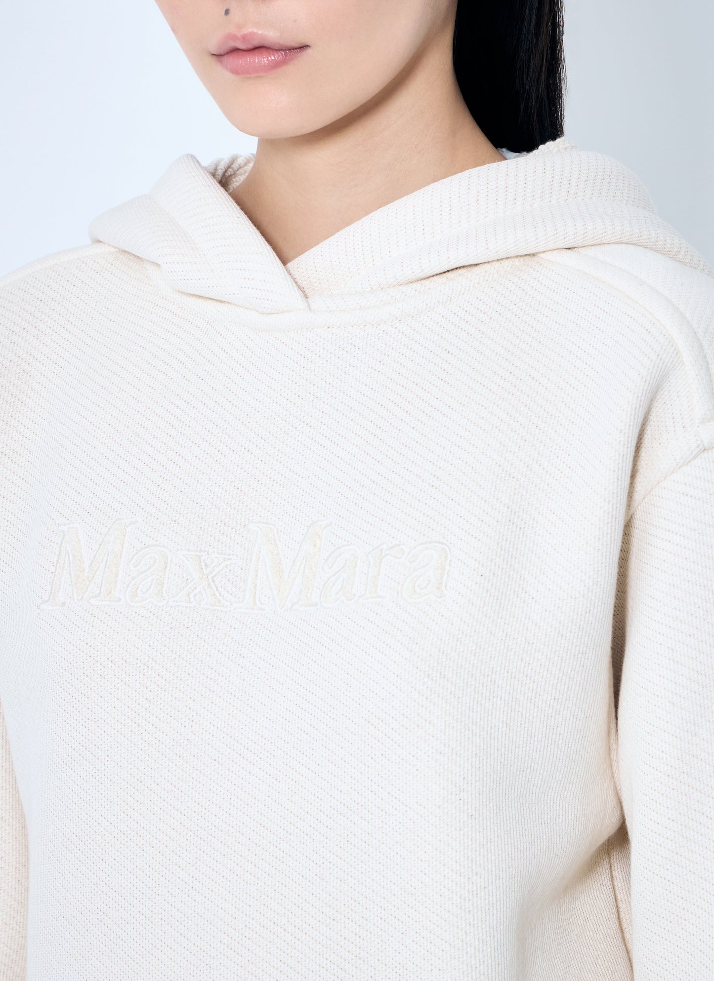 Max Mara Women Logo Embroidery Hooded Sweatshirt MAX MARA
