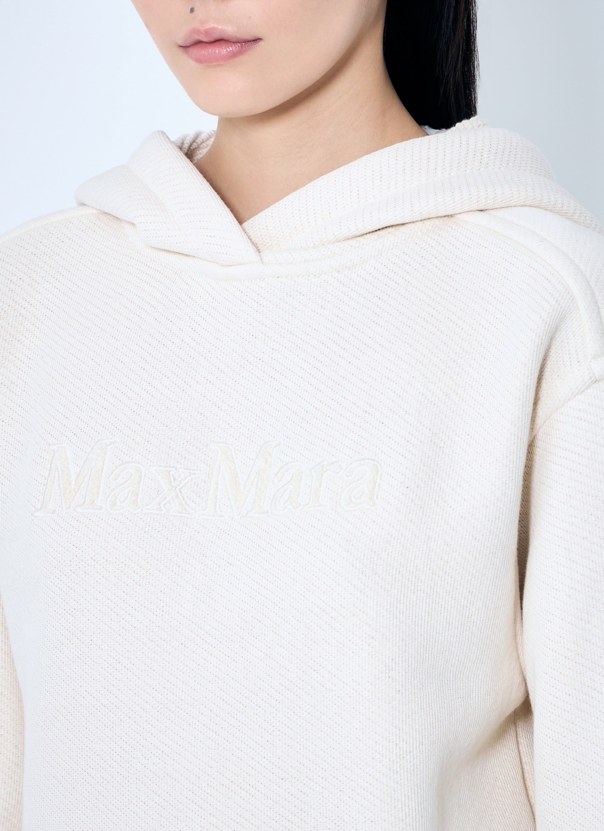 Max Mara Women Logo Embroidery Hooded Sweatshirt MAX MARA