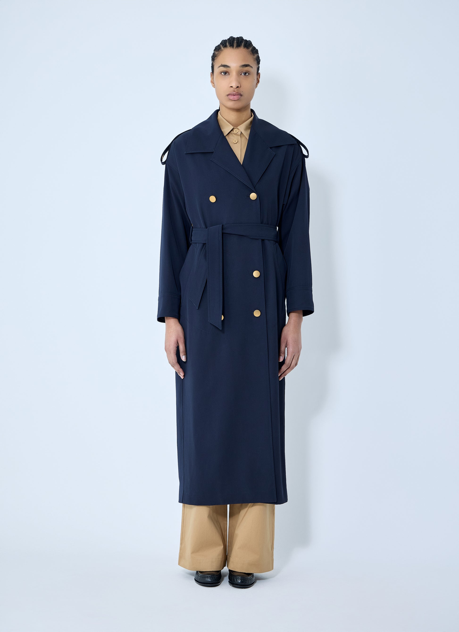 Max Mara Women Gabardine Wool Coat MAX MARA