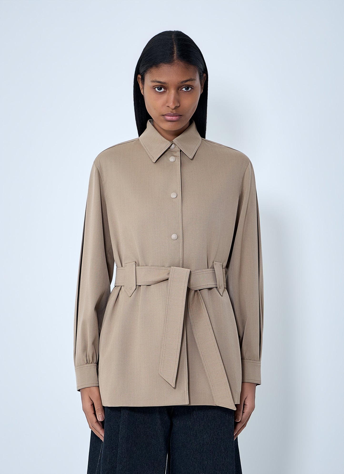 Max Mara Women Belted Button-Down Shirt MAX MARA