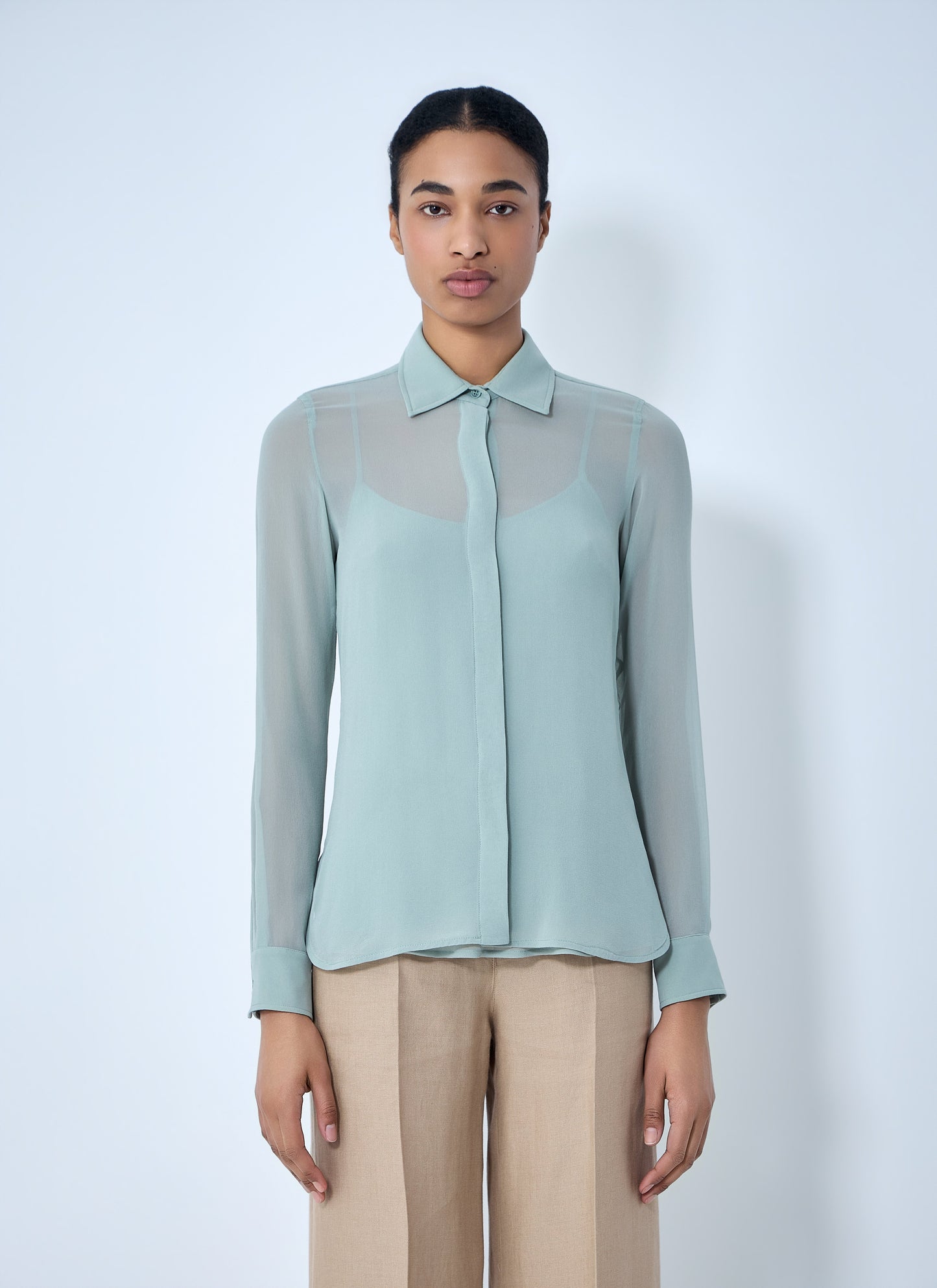 Max Mara Women Sheer Button-Down Blouse MAX MARA