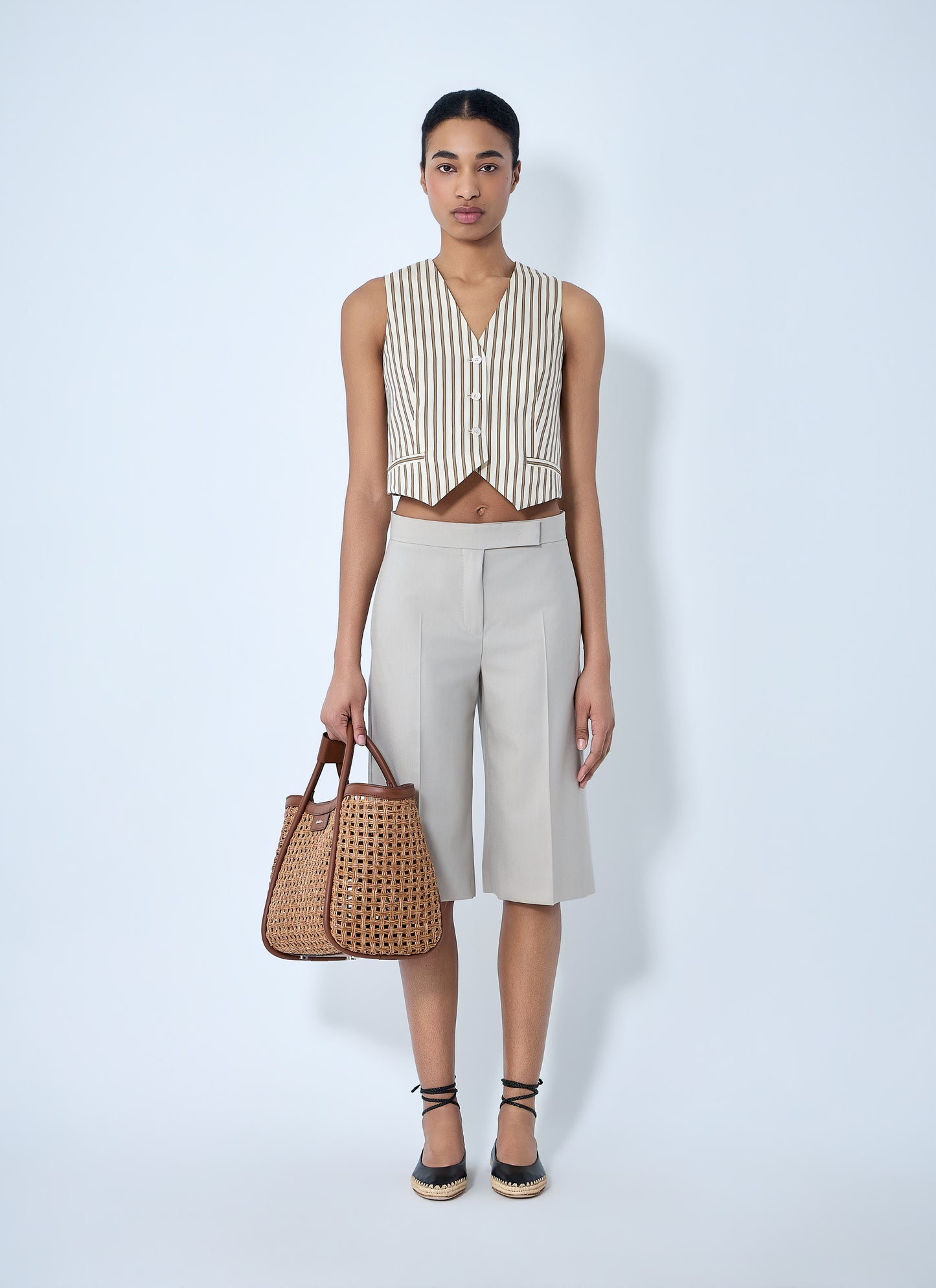 Max Mara Women Striped Buttoned Waistcoat MAX MARA