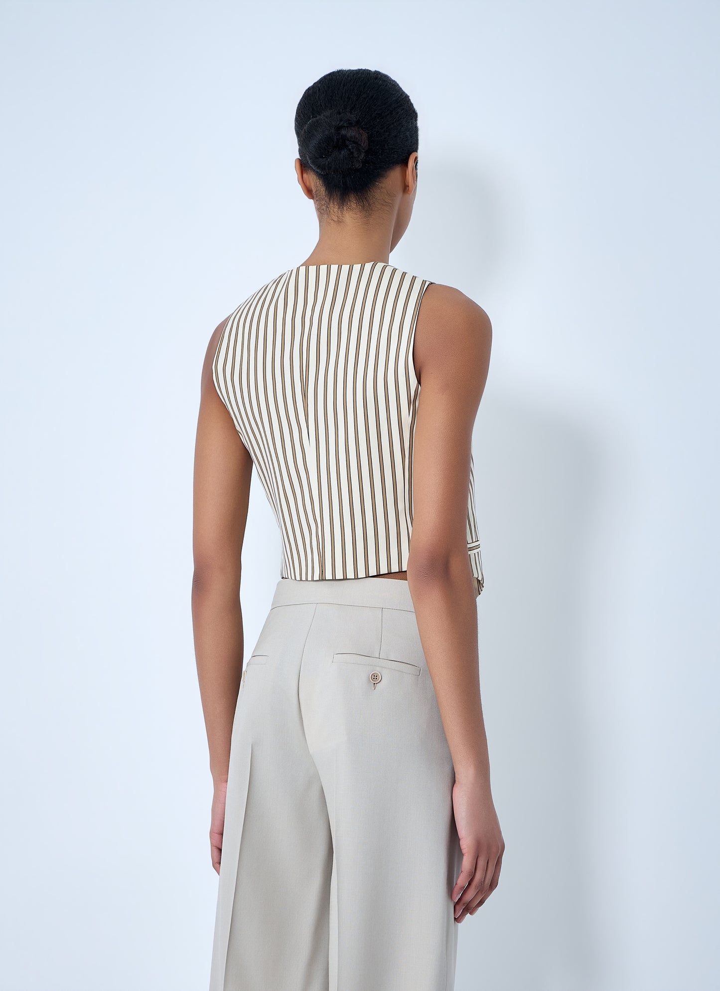 Max Mara Women Striped Buttoned Waistcoat MAX MARA