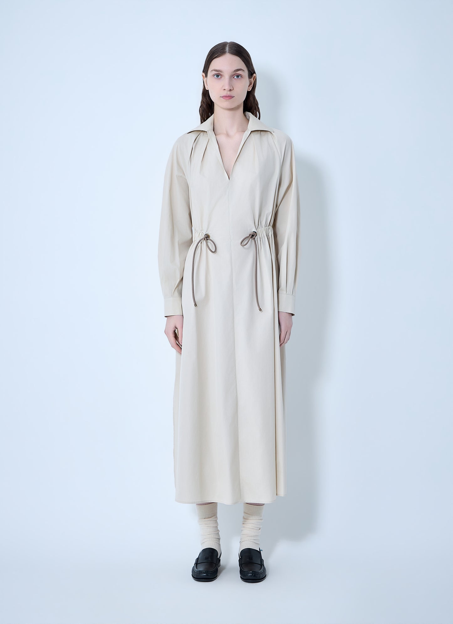 Max Mara Women Pedaggi Cotton Popeline Midi Dress MAX MARA
