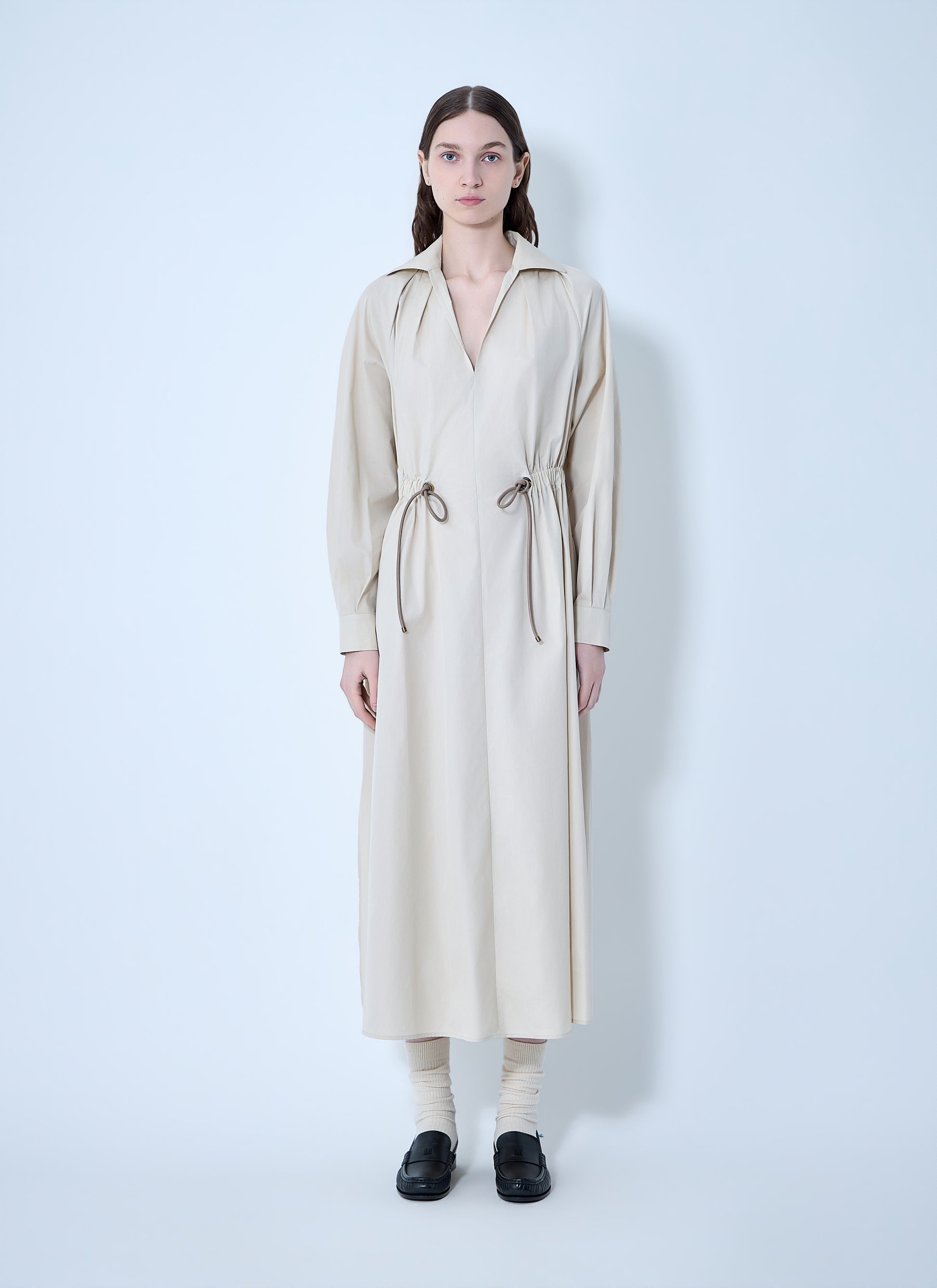 Max Mara Women Pedaggi Cotton Popeline Midi Dress MAX MARA