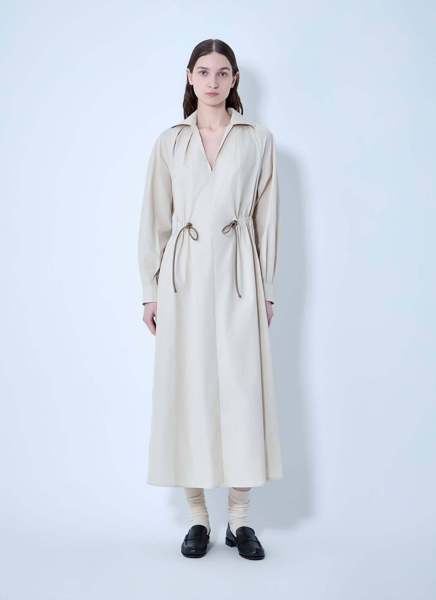 Max Mara Women Pedaggi Cotton Popeline Midi Dress MAX MARA