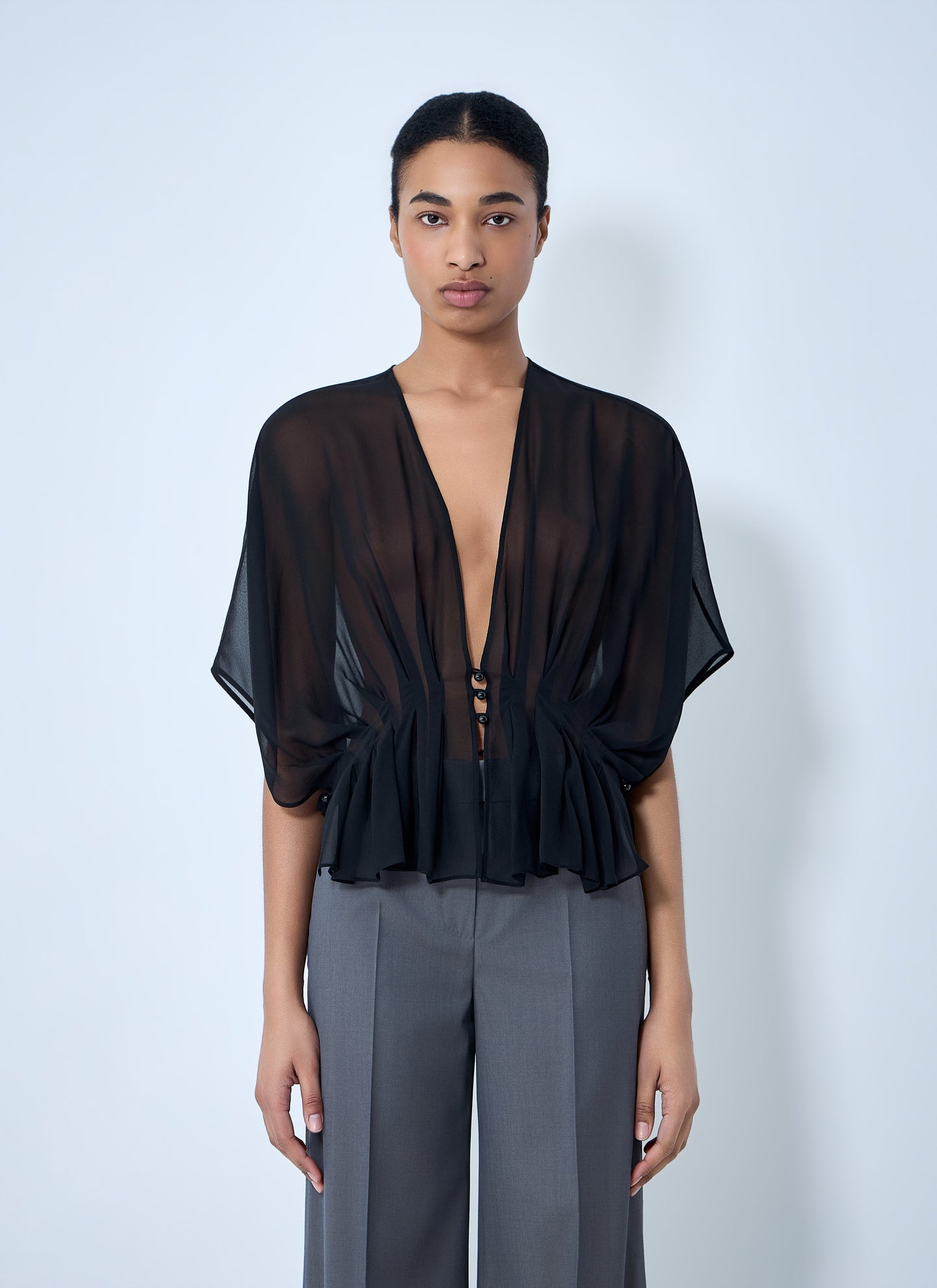 Max Mara Women Sheer Button-Front Blouse MAX MARA