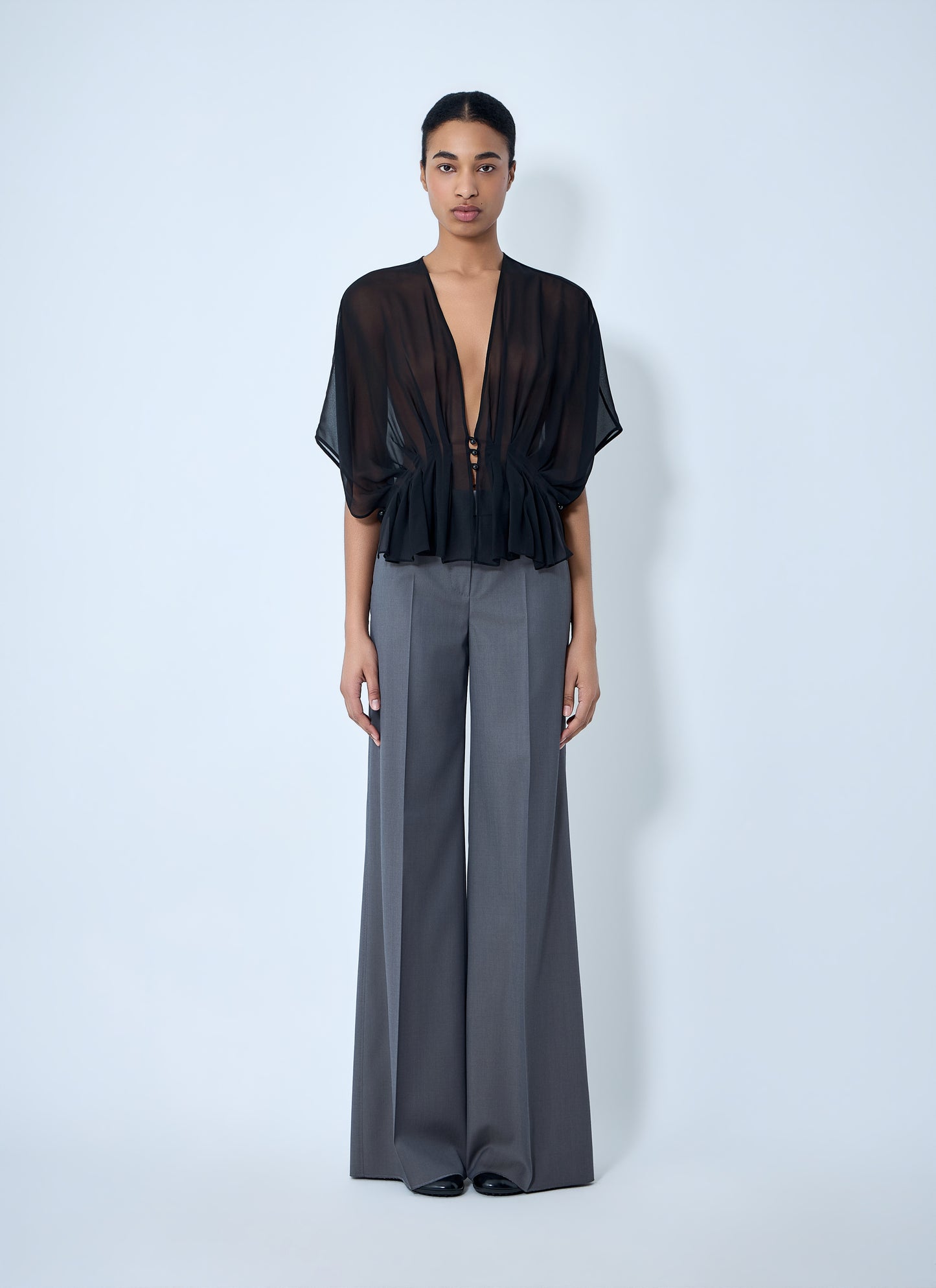 Max Mara Women Sheer Button-Front Blouse MAX MARA