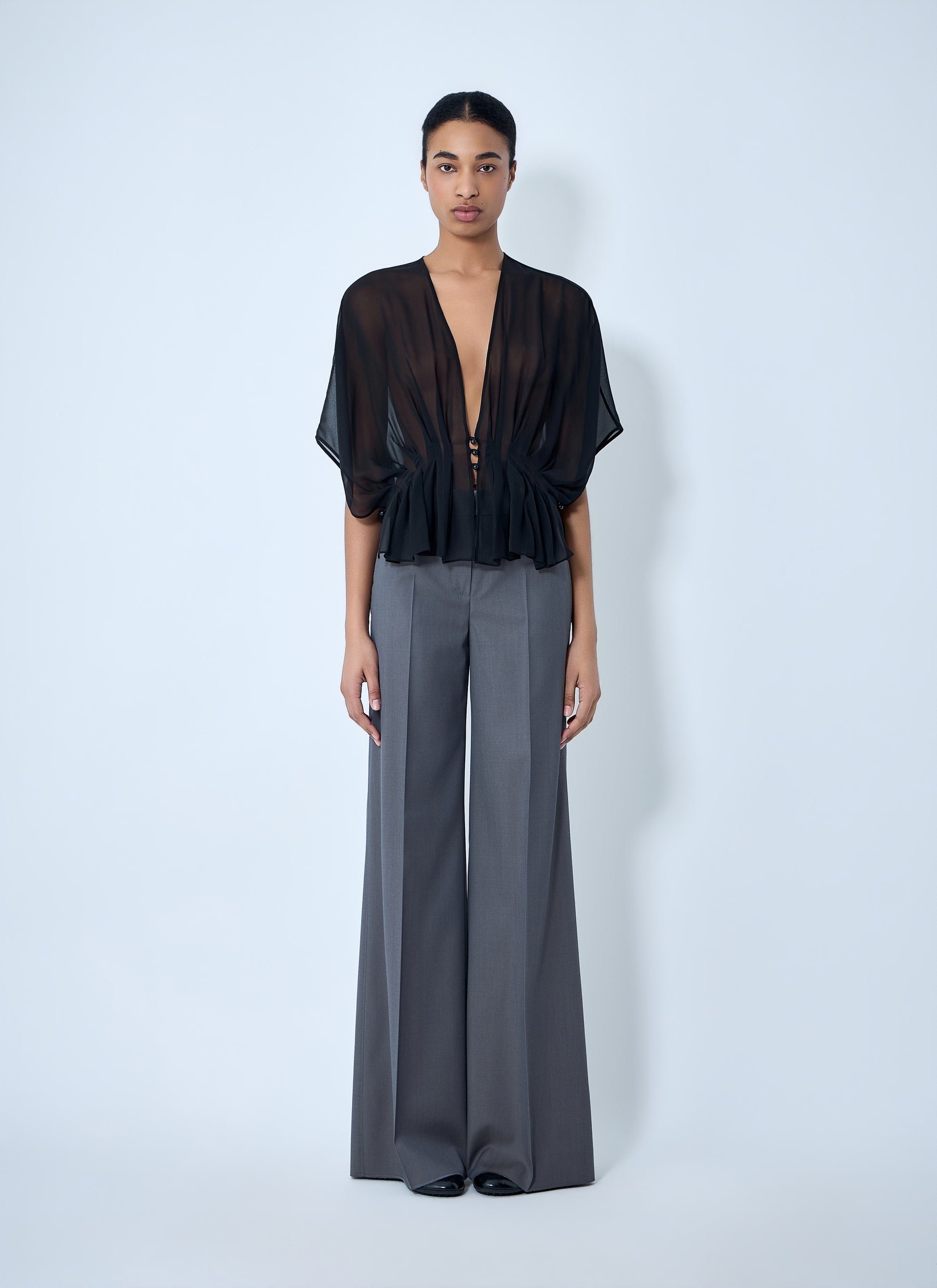 Max Mara Women Sheer Button-Front Blouse MAX MARA