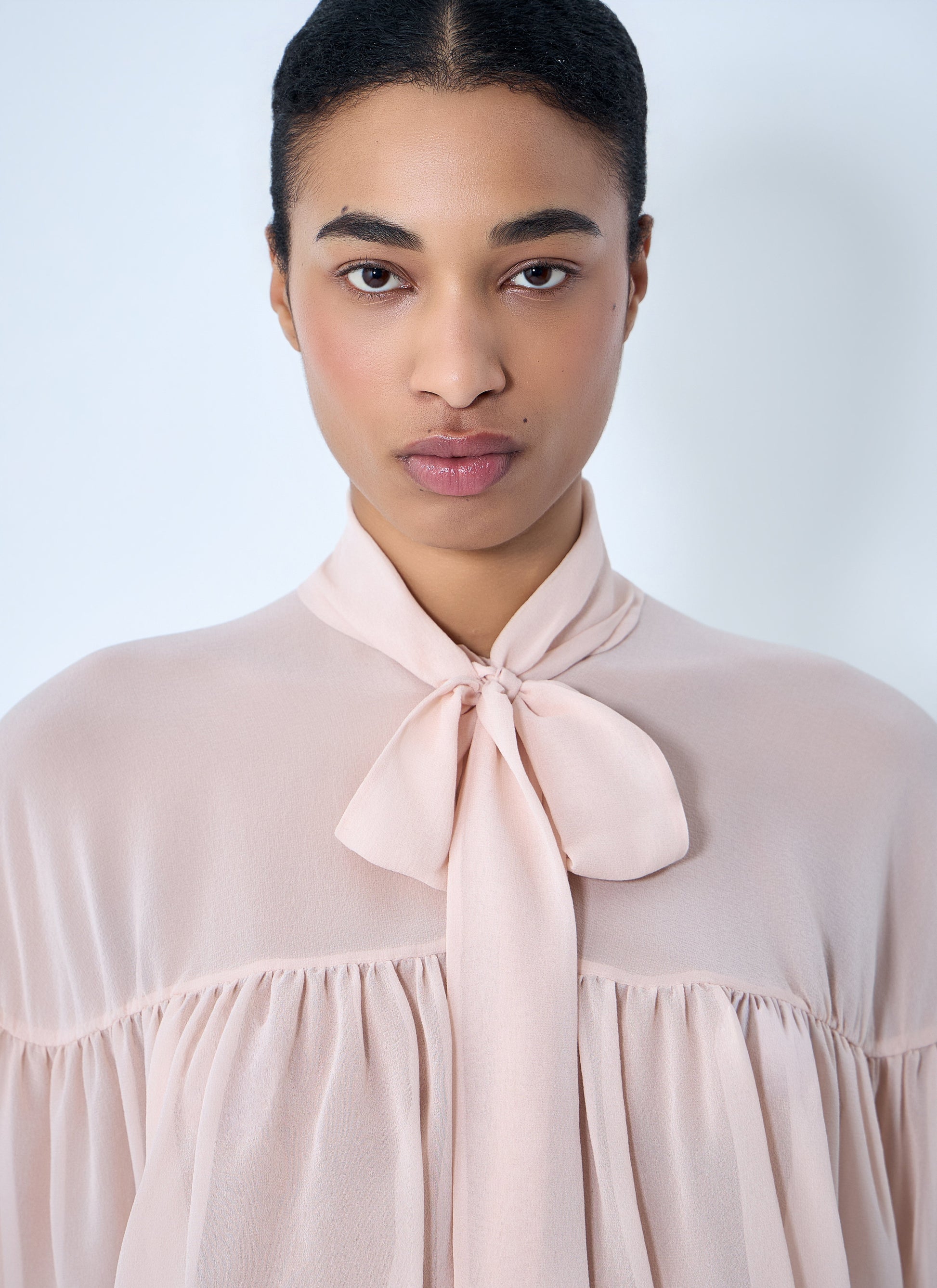 Max Mara Women Silk Chiffon Cropped Blouse MAX MARA