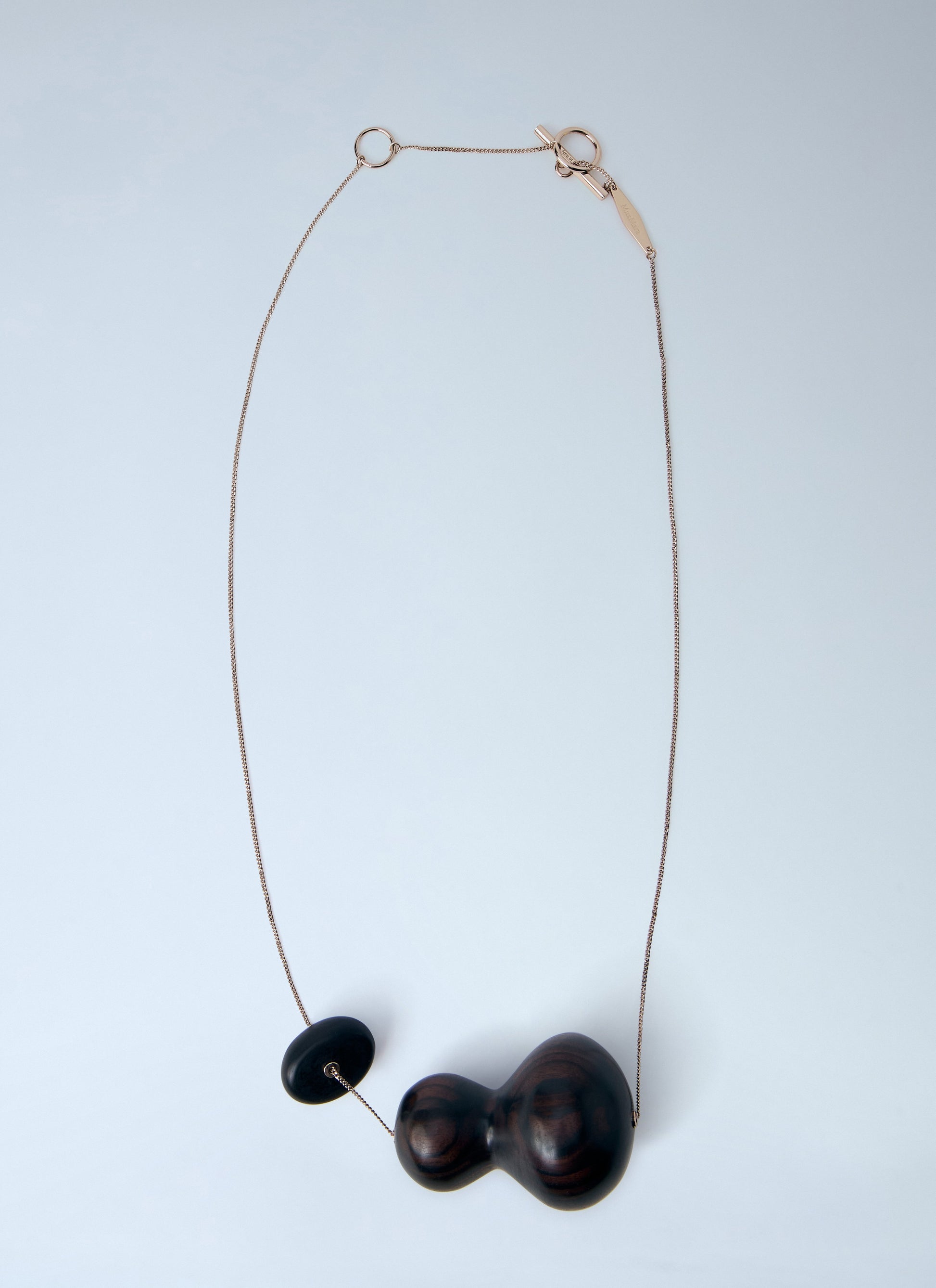 Max Mara Women Sculptural Wood Pendant Necklace MAX MARA