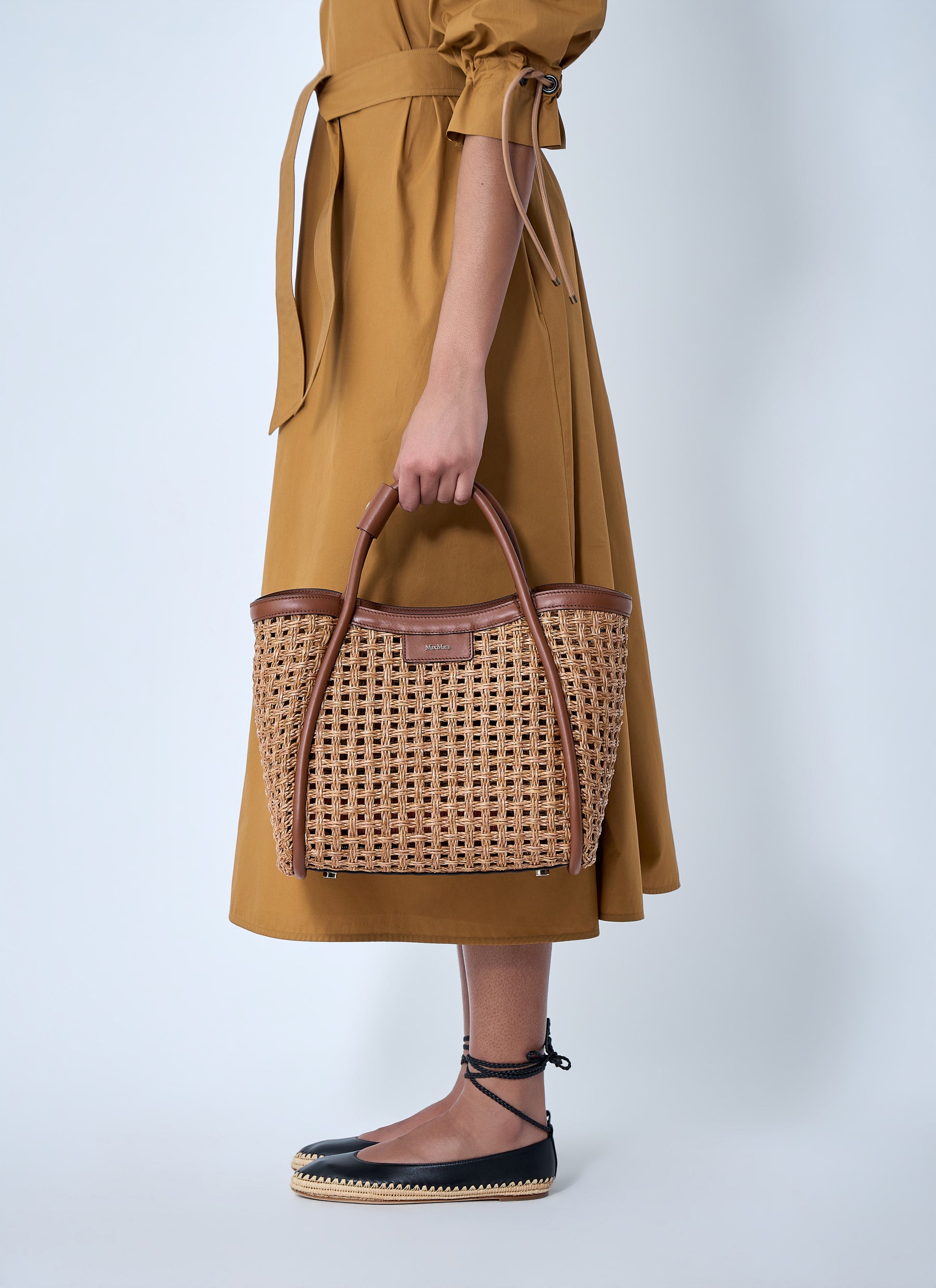Max Mara Women Woven Leather Tote Bag MAX MARA