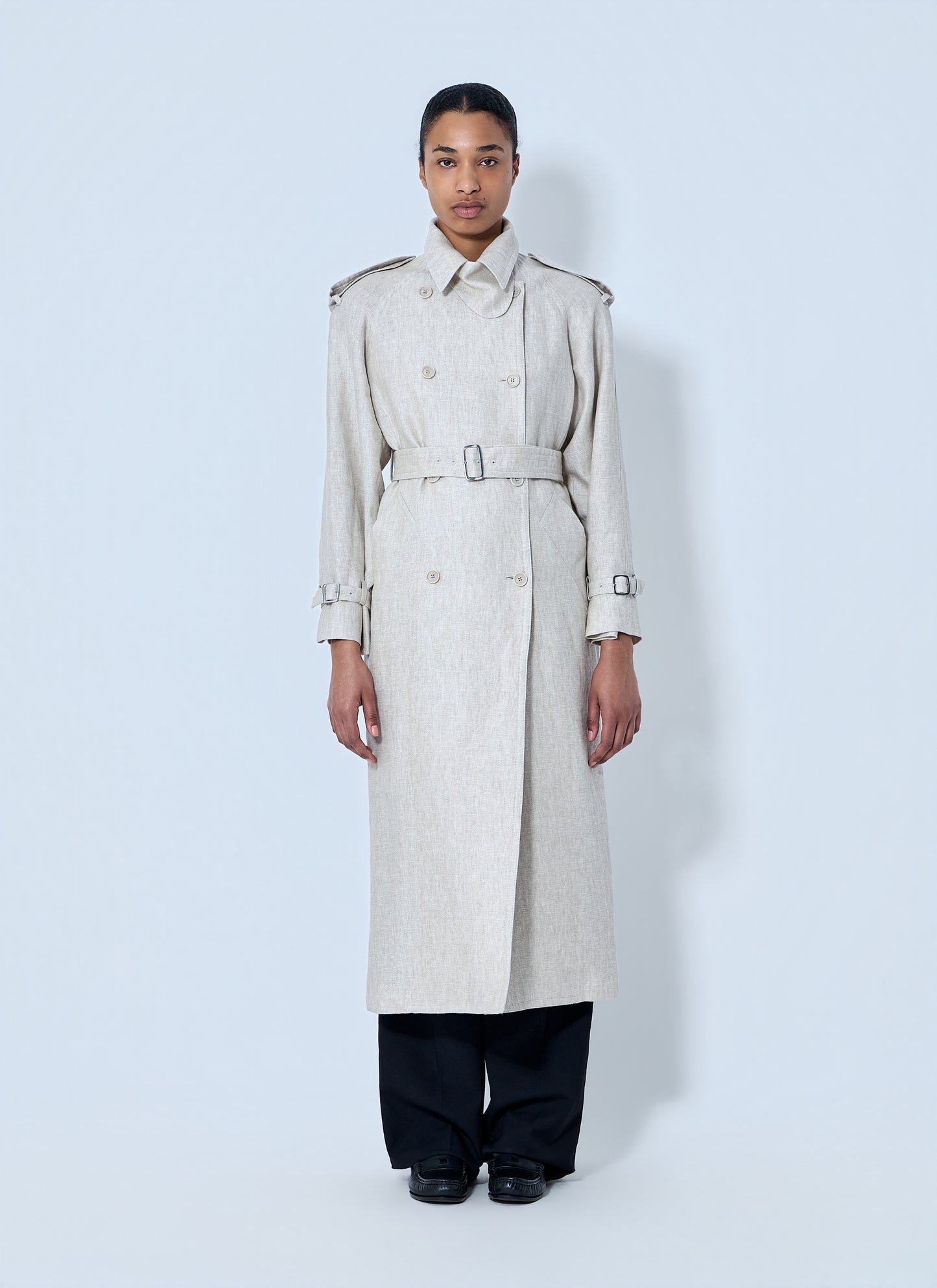 Max Mara Women Double-Breasted Trench Coat