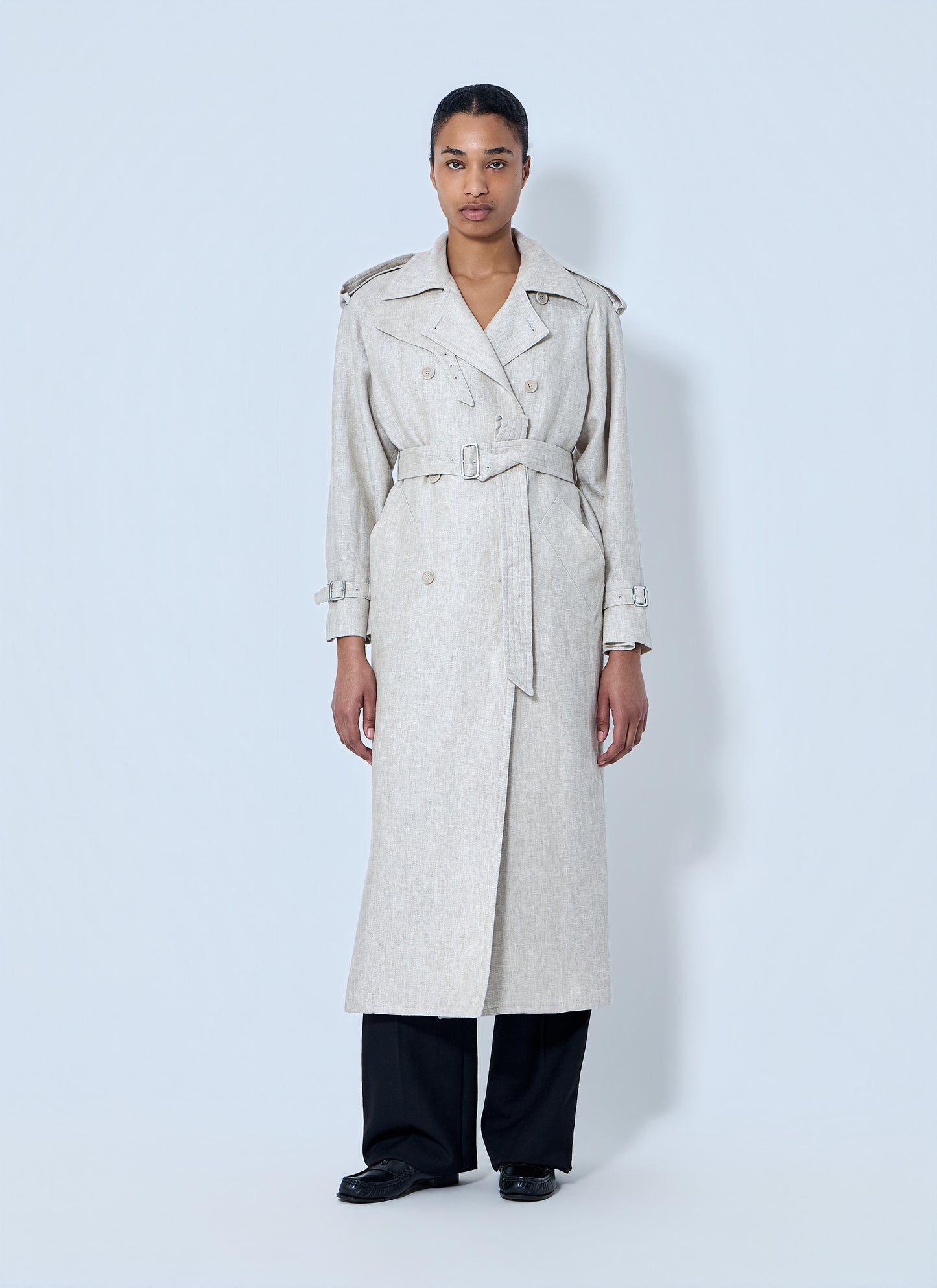Max Mara Women Double-Breasted Trench Coat