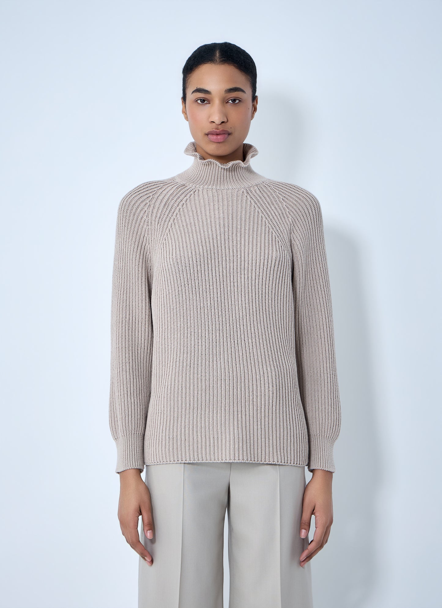 Max Mara Women Ribbed Knit High Neck Sweater MAX MARA
