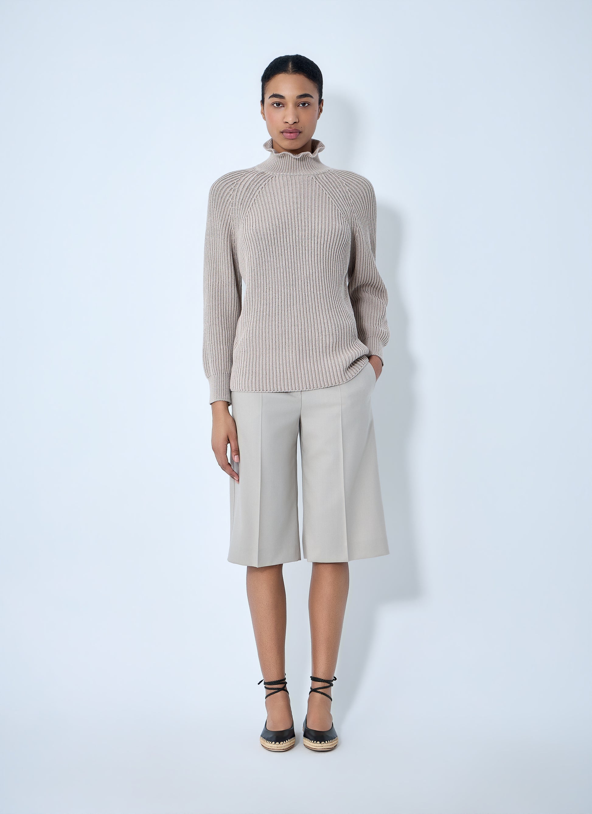 Max Mara Women Ribbed Knit High Neck Sweater MAX MARA