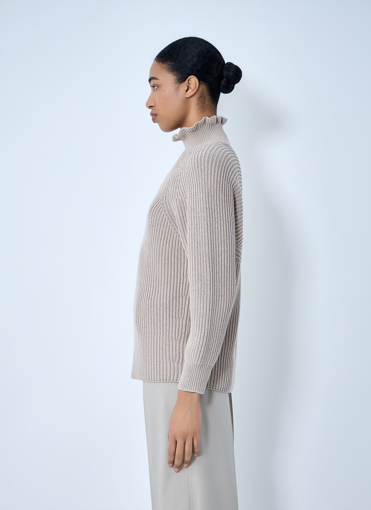 Max Mara Women Ribbed Knit High Neck Sweater MAX MARA