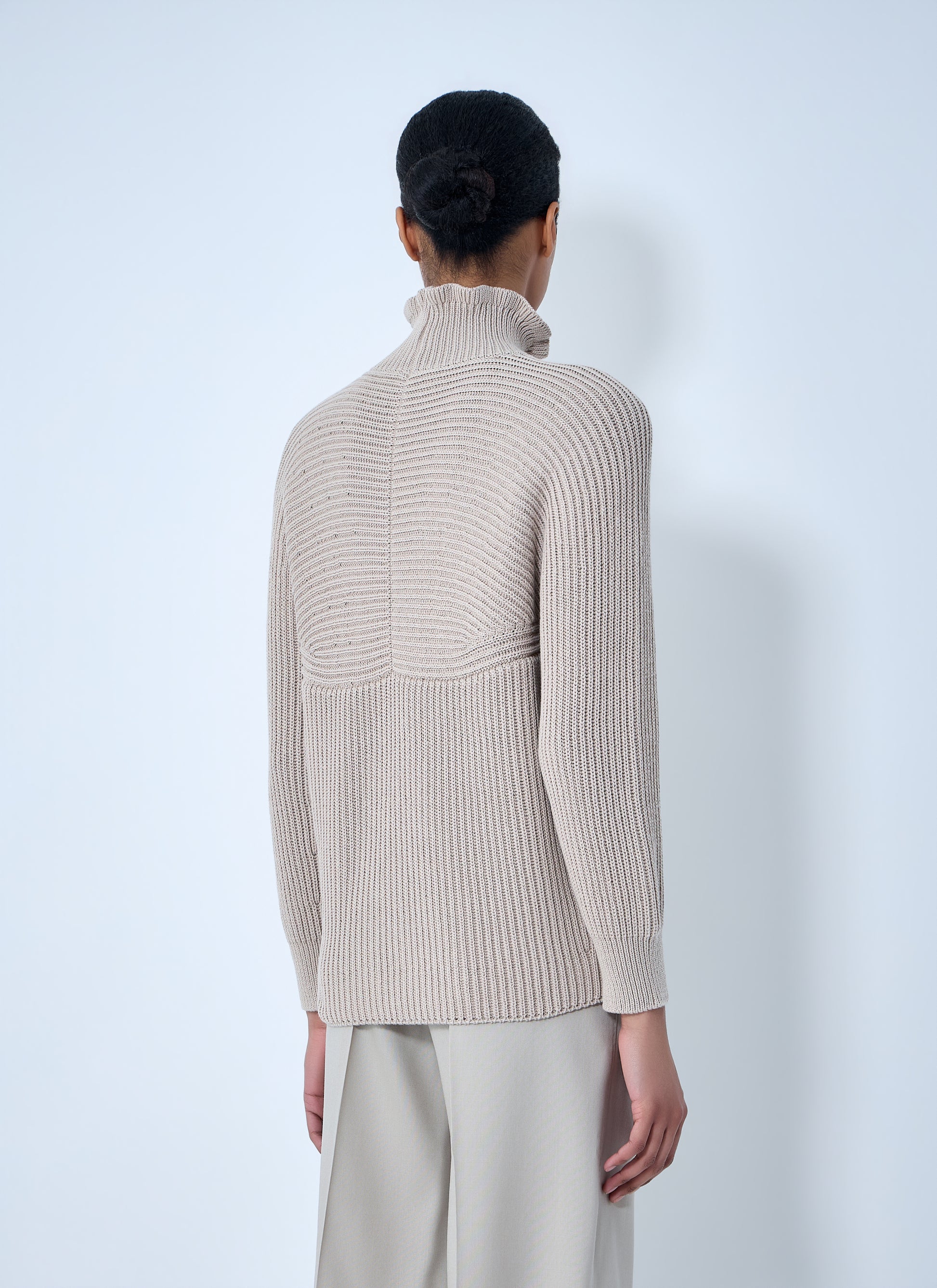 Max Mara Women Ribbed Knit High Neck Sweater MAX MARA