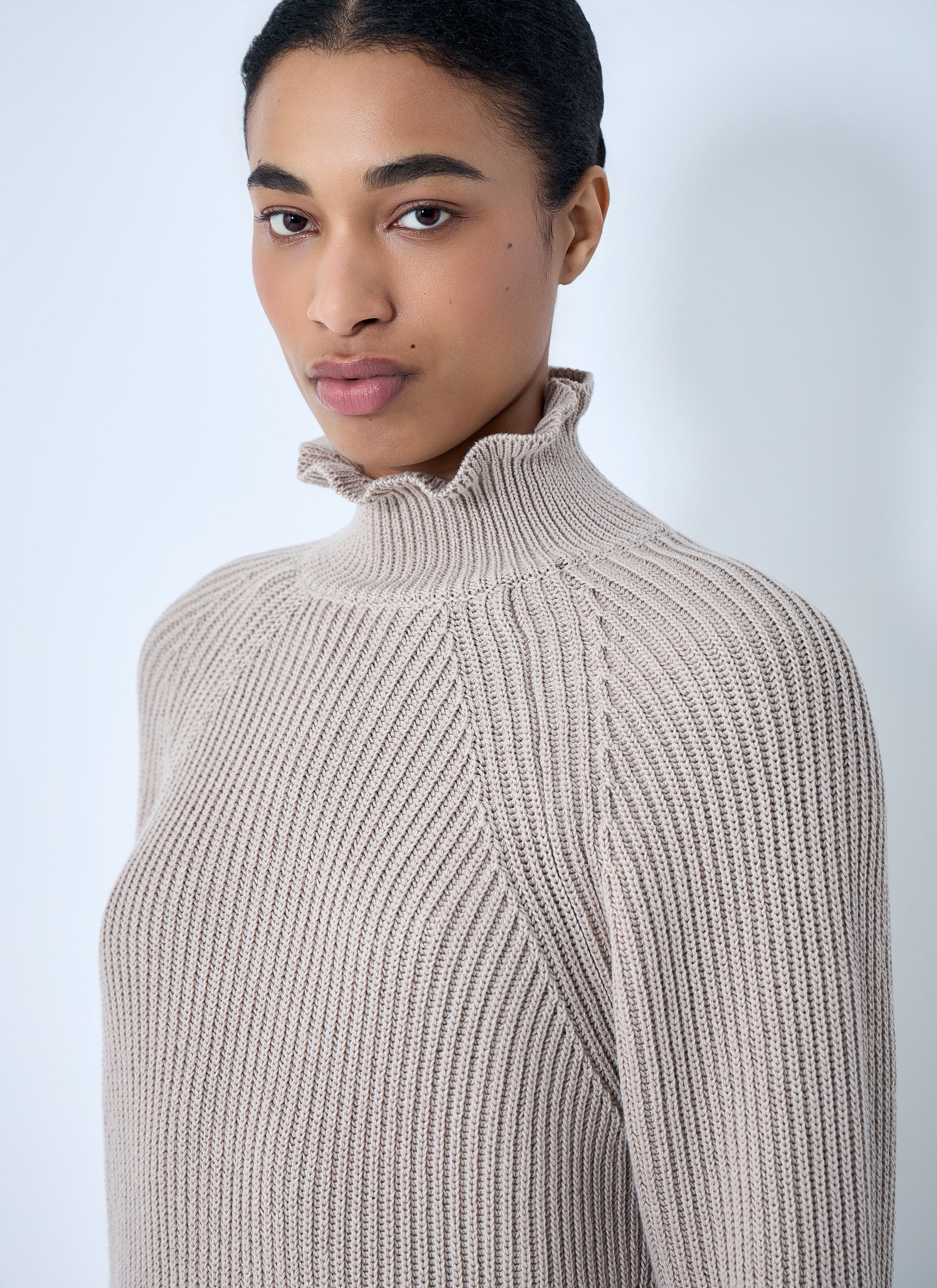 Max Mara Women Ribbed Knit High Neck Sweater MAX MARA