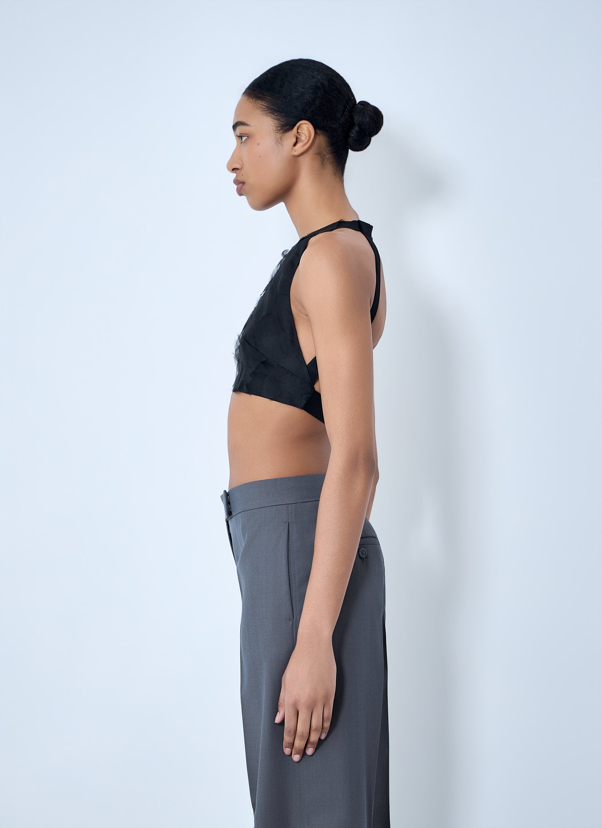 Max Mara Women Suede Halter Crop Top MAX MARA