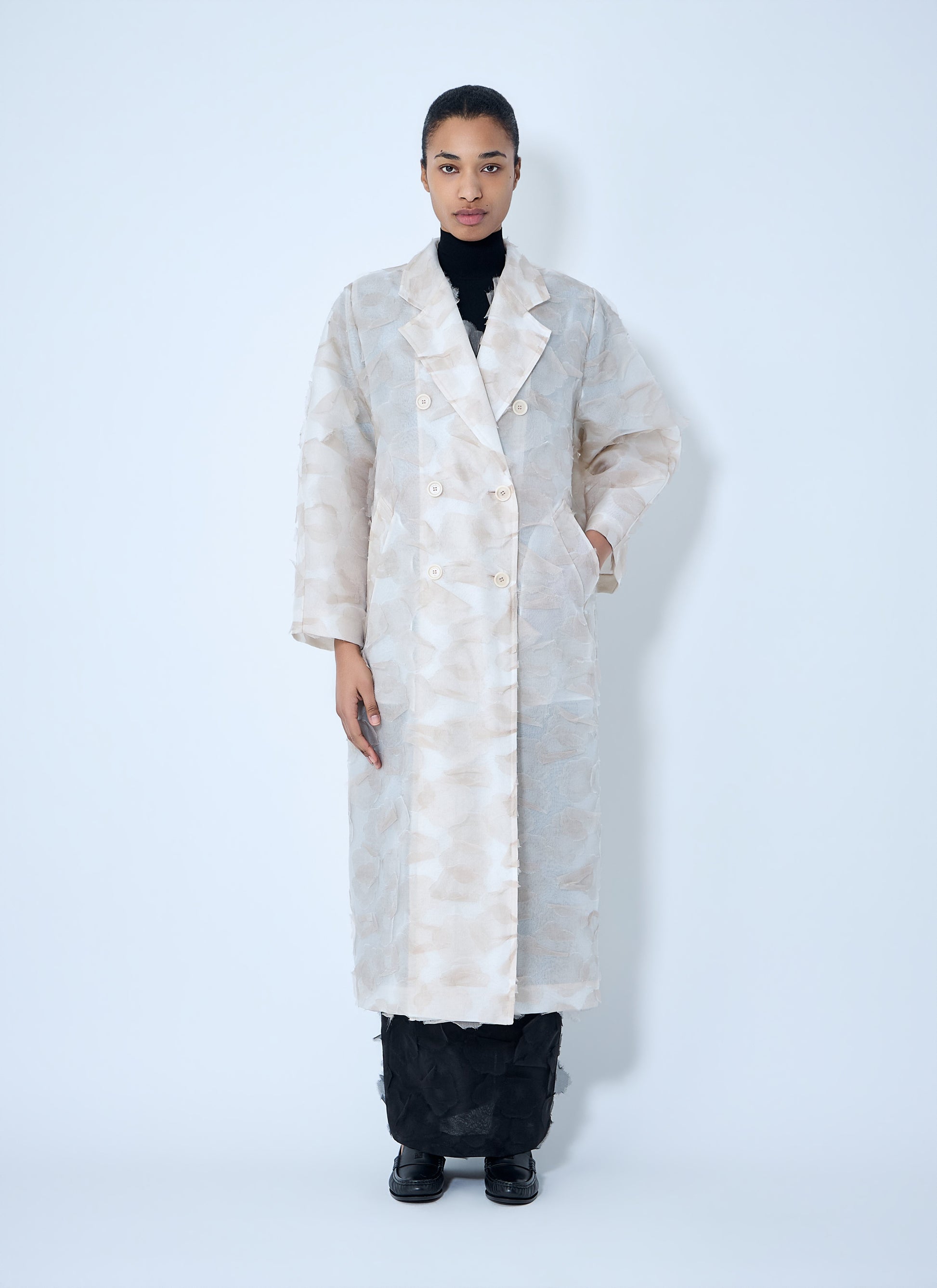 Max Mara Women Double-Breasted Long Coat MAX MARA