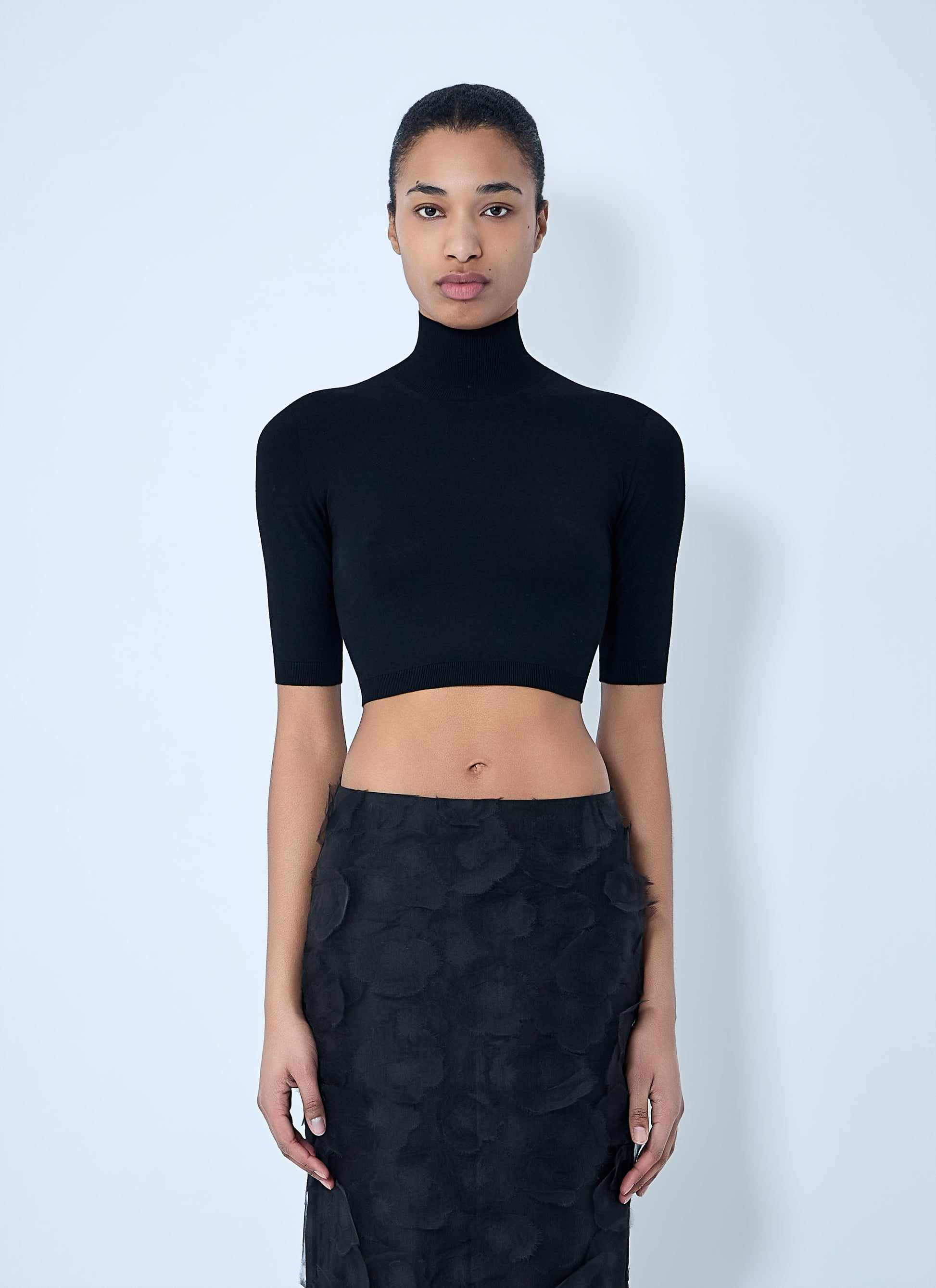 Max Mara Women High-Neck Cropped Knit Top MAX MARA