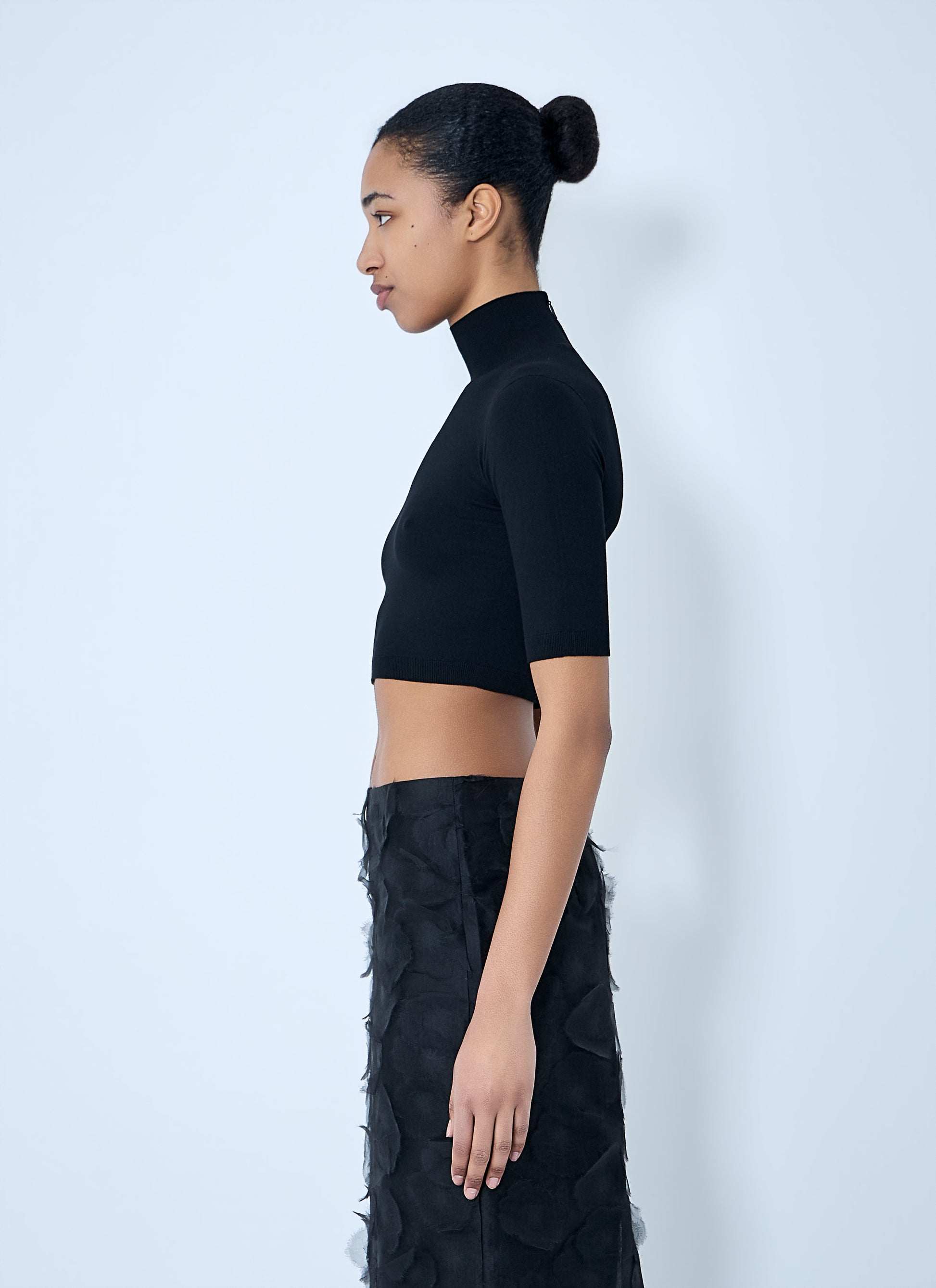 Max Mara Women High-Neck Cropped Knit Top MAX MARA