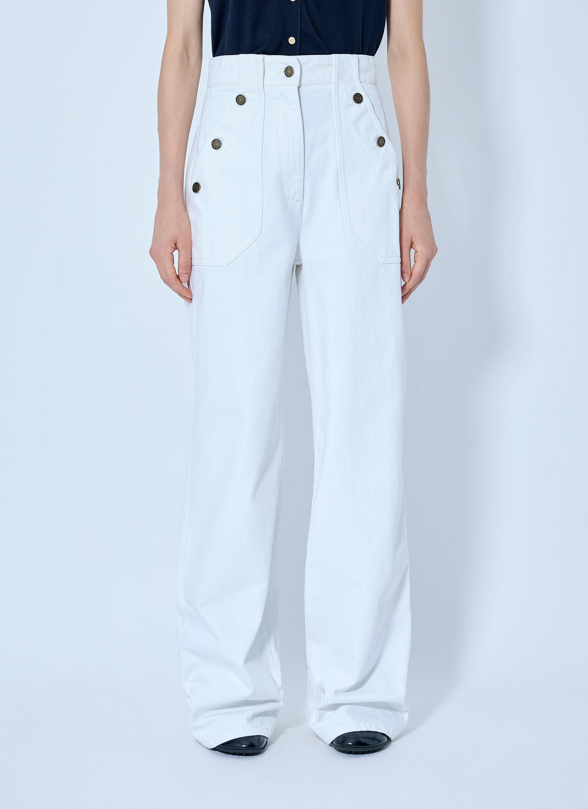 Max Mara Women Button-Detail High-Waisted Trousers MAX MARA